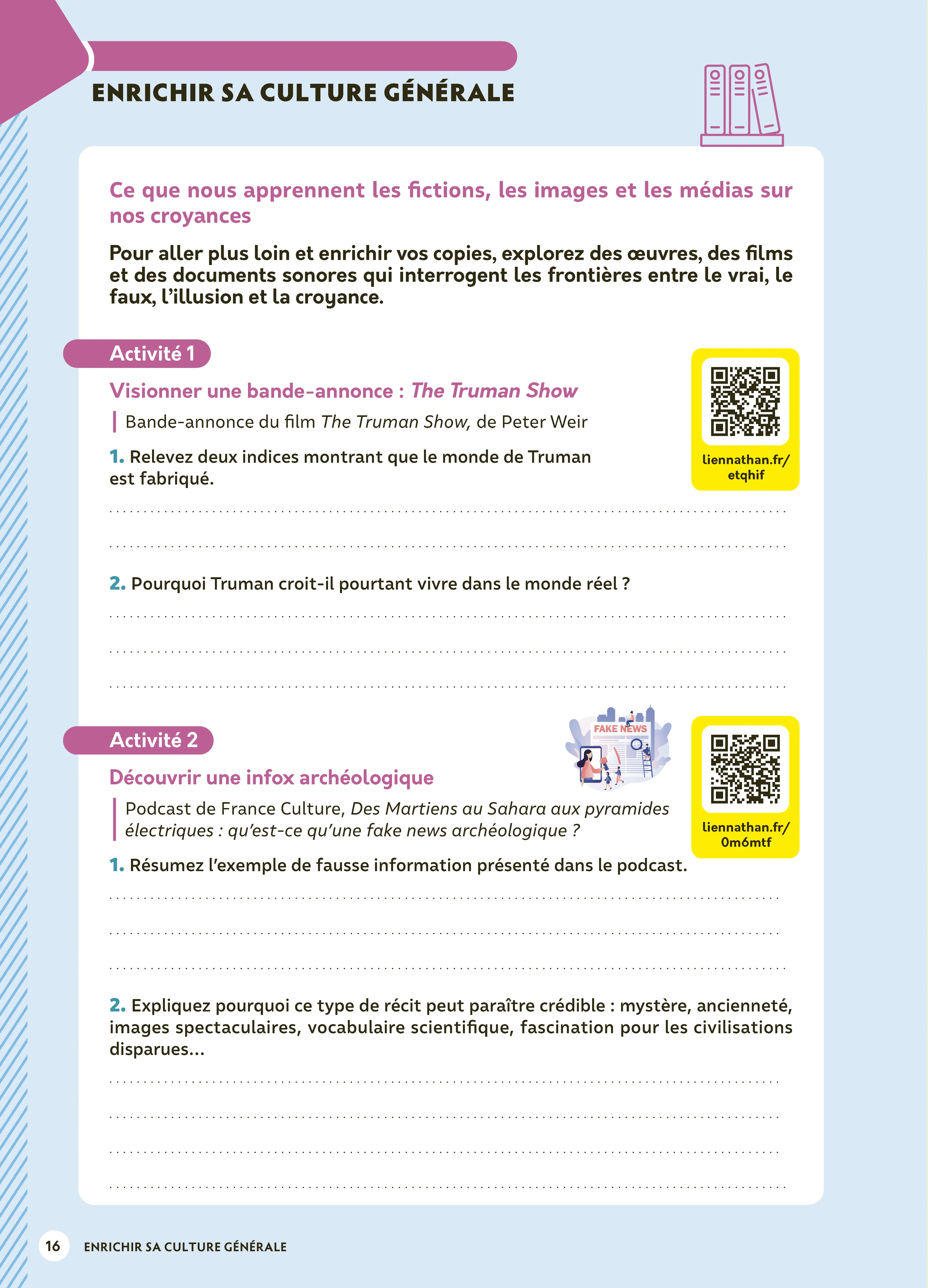 BTS Culture générale et expression - Thème 2027 : Le vrai du faux - Préparation examen BTS - Cours, culture générale, lexique et entraînements corrigés - Livre de cours, méthode et exercices - 9782095072216 - page intérieure 005