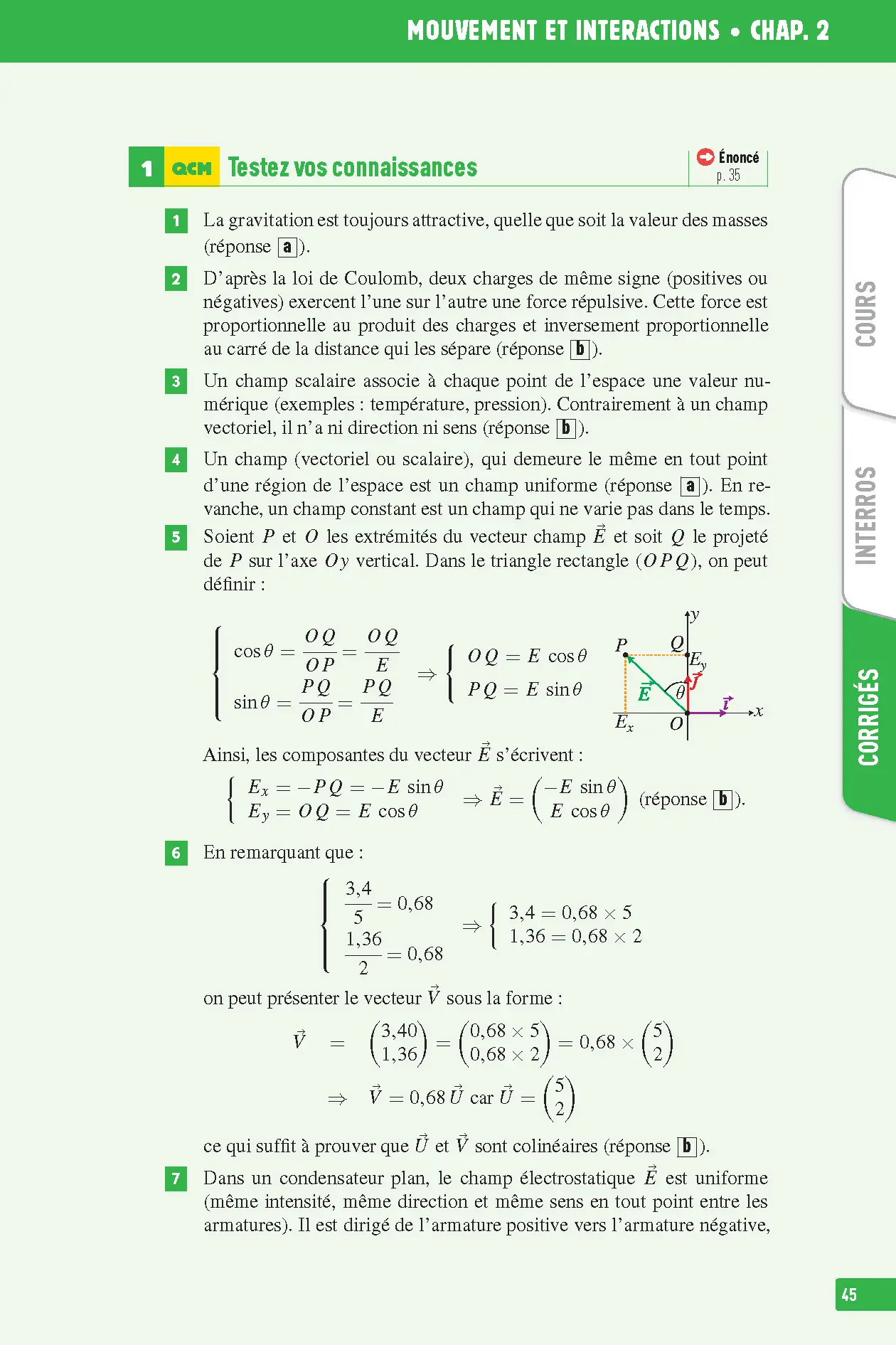 Physique-Chimie Première - Bac 2027 - Interros des lycées 1re - Les vrais exos du BAC - + de 100 exercices avec corrigés détaillés - Livre de cours, méthode et exercices - 9782095050191 - page intérieure 006