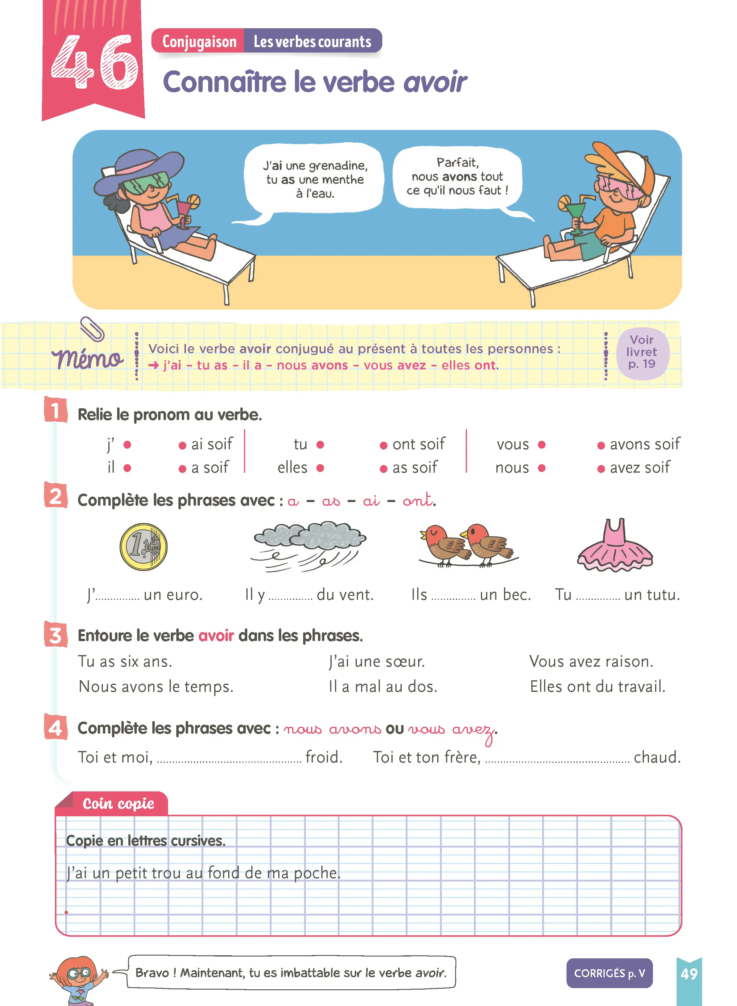 Je comprends tout - Français CP 6-7 ans - Cahier d'exercices complet avec 200 exercices, leçons en BD et vidéos - Tout-en-un - 9782095055226 - page intérieure 006