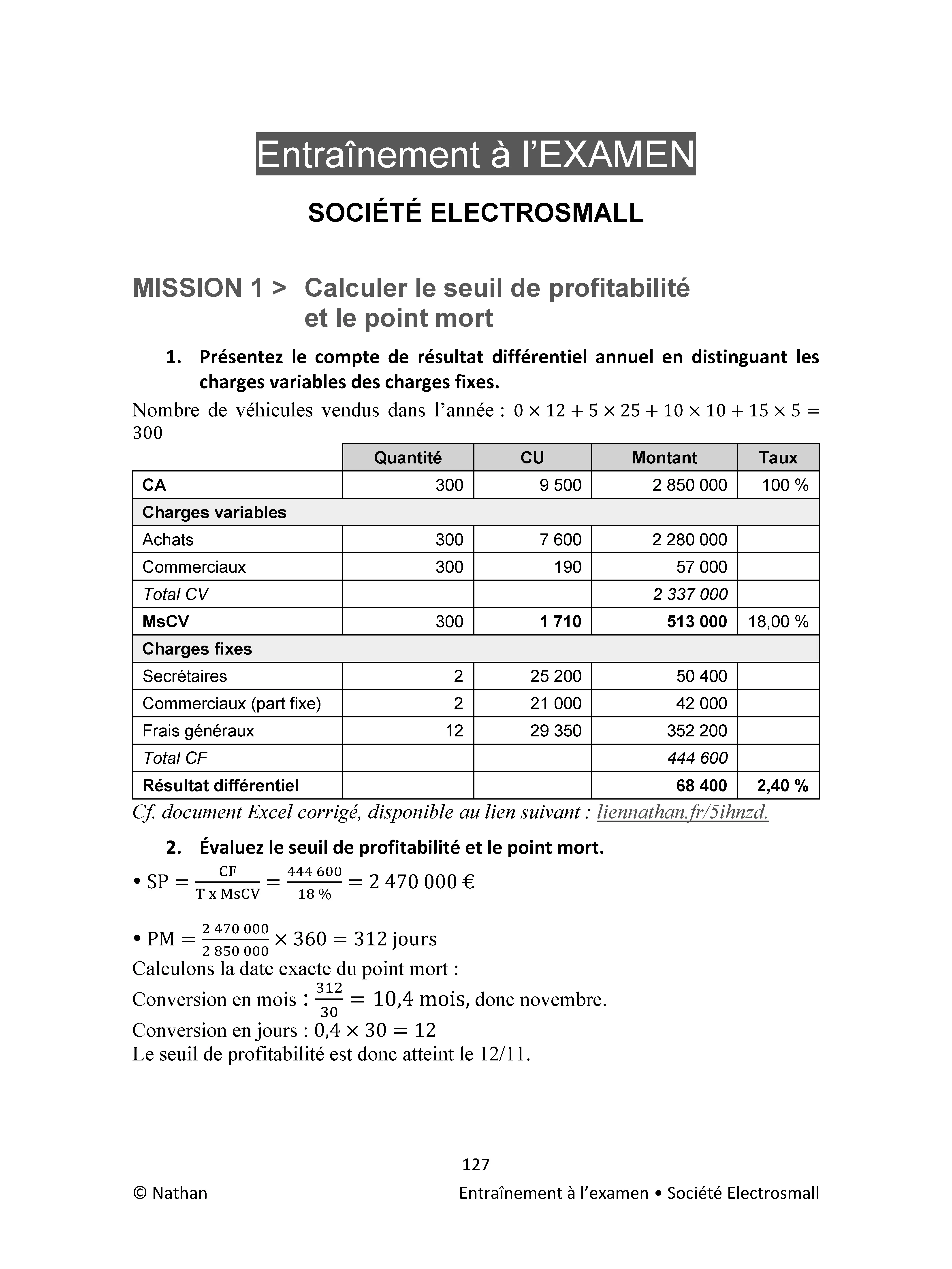 DCG 11 Contrôle de gestion - Corrigés des appllications - Nouveau programme 2026 - Livre - 9782095067267 - page intérieure 006