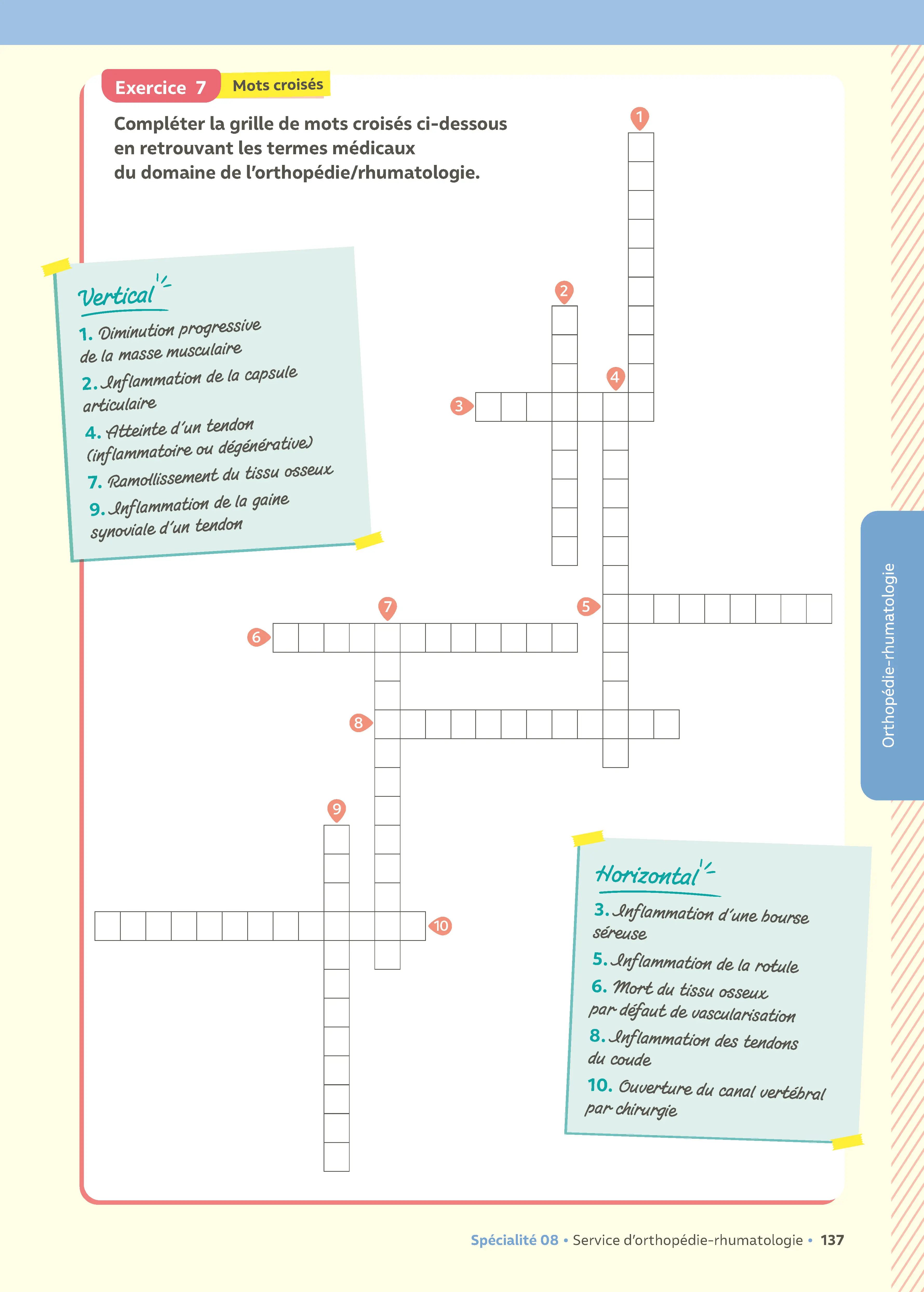 Mon carnet de vocabulaire médical - Métiers de la santé - 2 000 définitions, exercices, anatomie, terminologie médicale et flashcards - Livre - 9782095072223 - page intérieure 006
