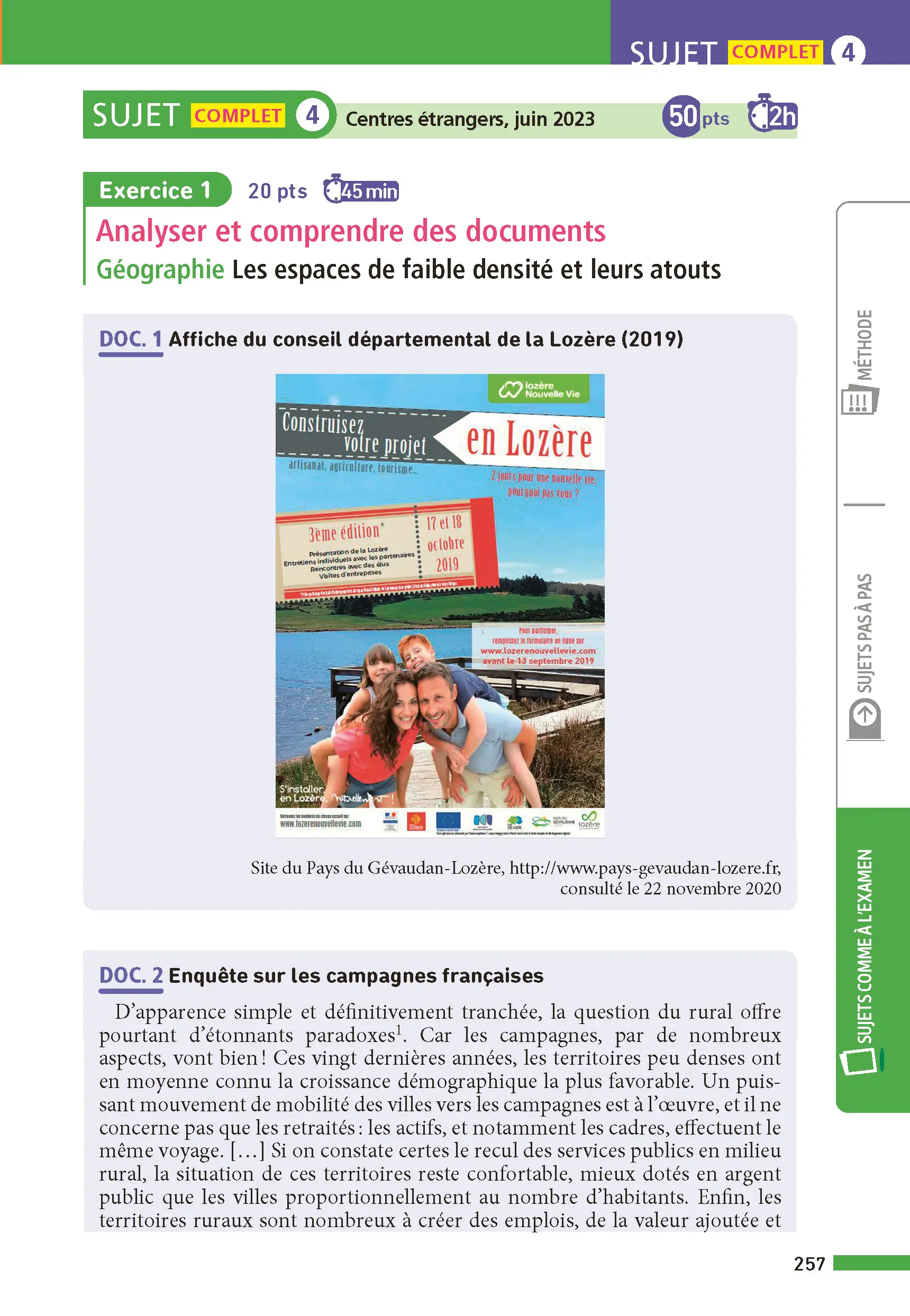 Annales ABC du Brevet 2026 - Histoire-Géographie-EMC 3e - Sujets et corrigés + fiches de révisions - Livre parascolaire - 9782095050238 - page intérieure 007