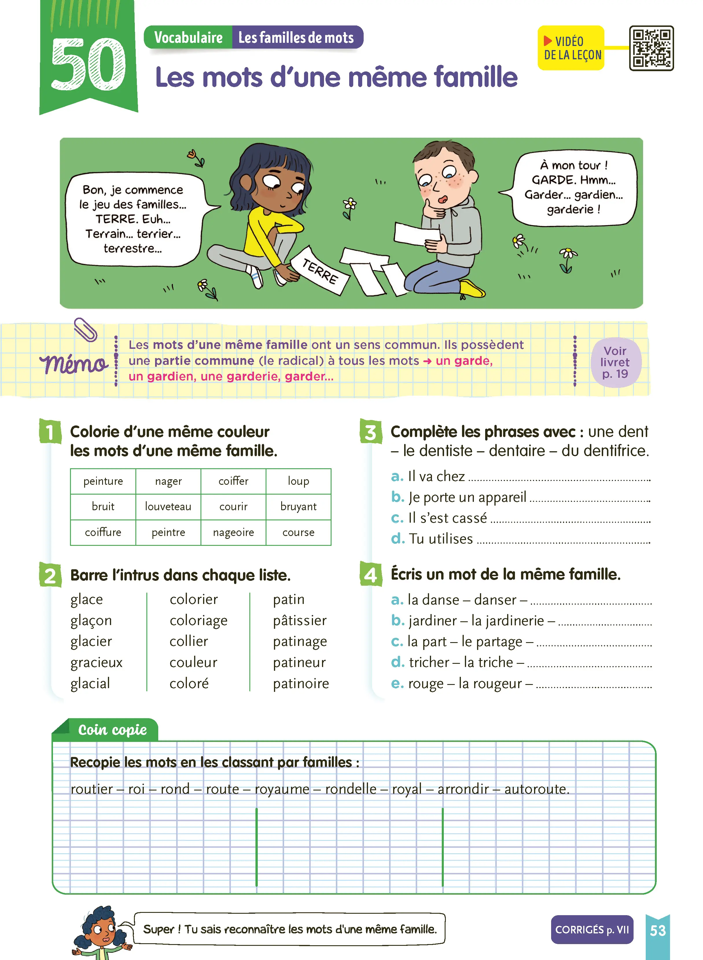 Je comprends tout - Français CE1 7-8 ans - Cahier d'exercices complet avec 300 exercices et leçons en BD  - Tout-en-un - 9782095054175 - page intérieure 007