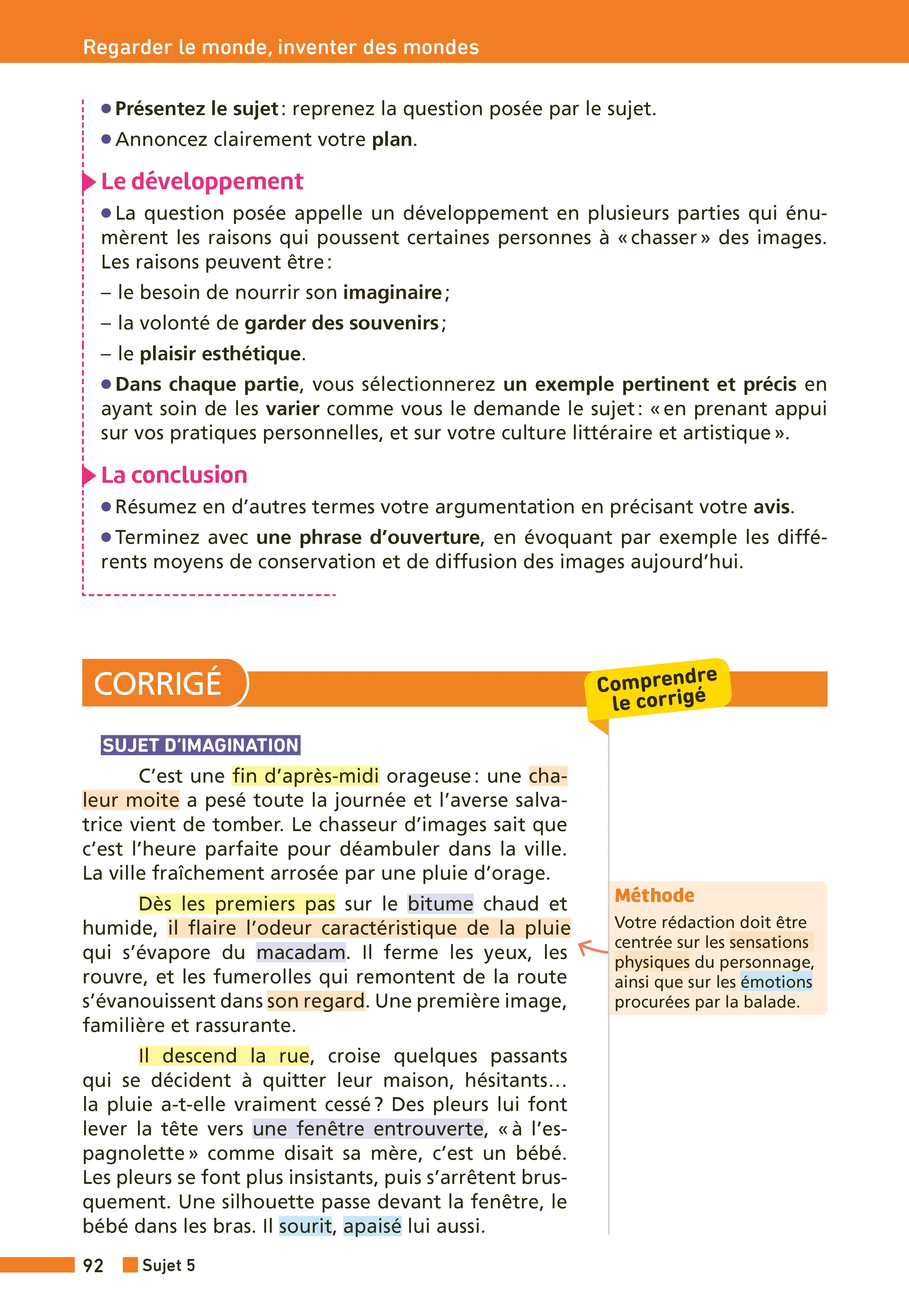 Annales ABC du Brevet 2027 - Français 3e - 24 sujets expliqués, fiches de grammaire, dictées audio, oral et sujets corrigés - Annales - 9782095064990 - page intérieure 007