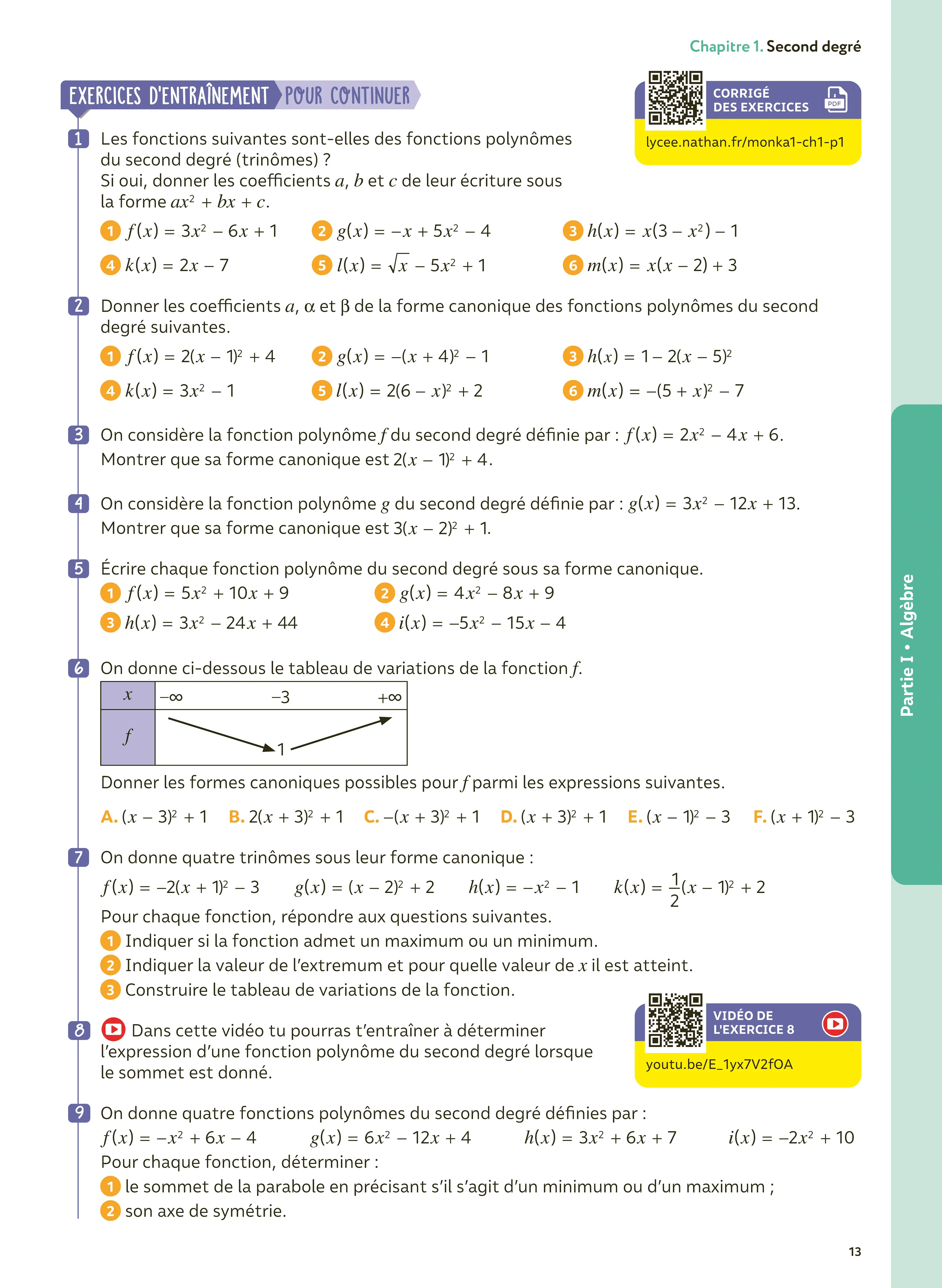 Maths 1re avec Yvan & Florie Monka - Le livre de ma chaîne Youtube - Programme de Première - Enseignement de spécialité - Bac 2027 - Livre de cours, méthode et exercices - 9782095067533 - page intérieure 007