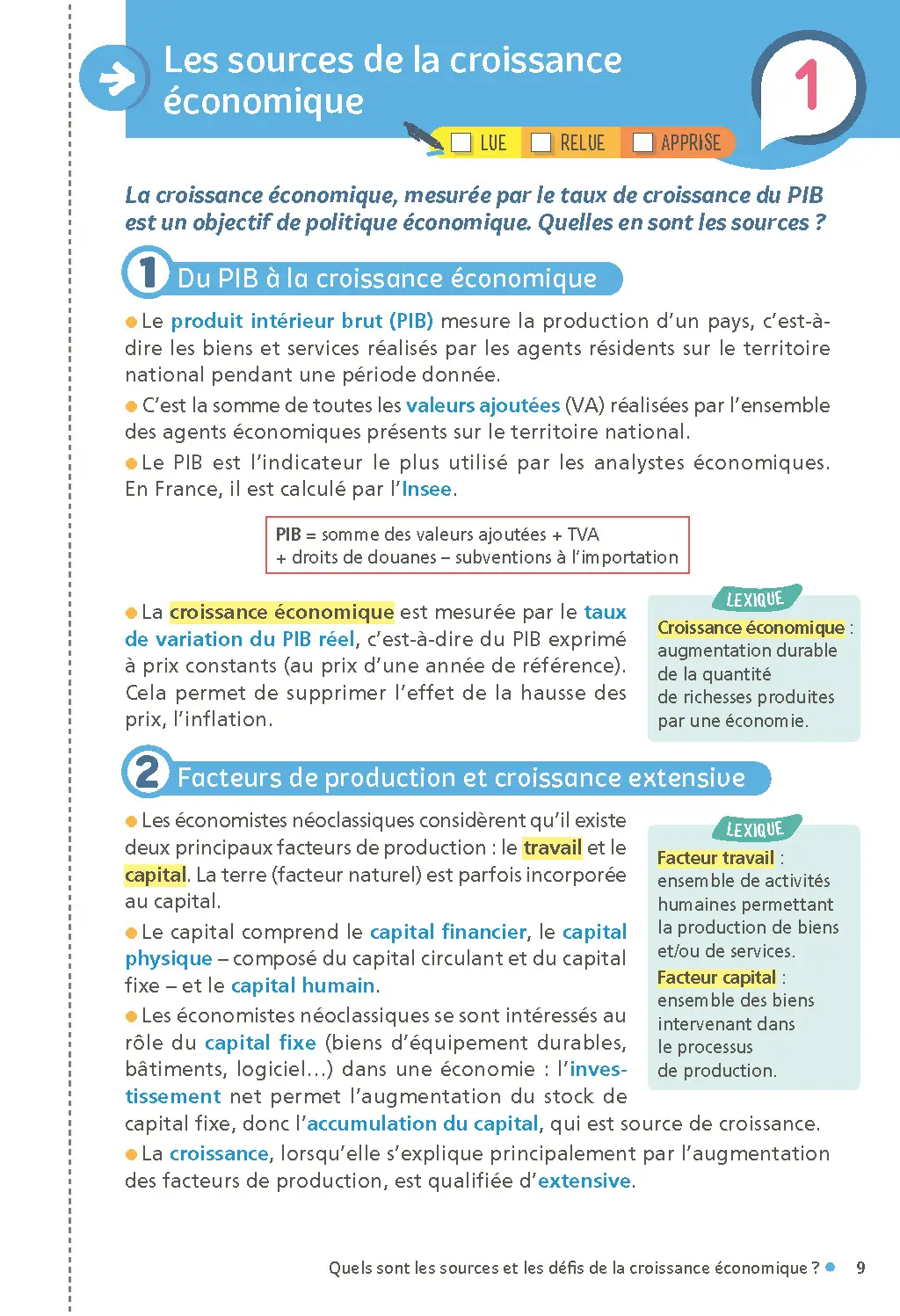SES (Sciences économiques et sociales) Terminale - Mes fiches pour le BAC Term - BAC 2027 - Fiches - 9782095031923 - page intérieure 009