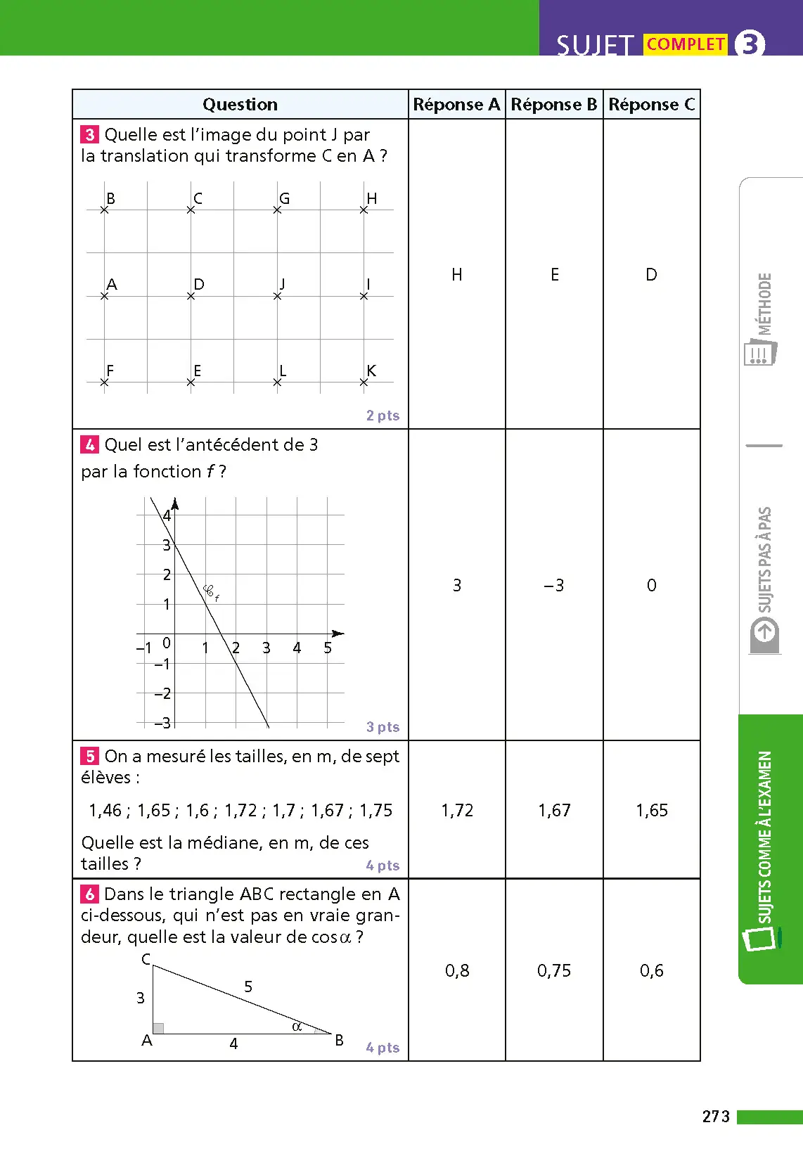 Annales ABC du Brevet 2026 - Maths 3e - Sujets et corrigés + fiches de révisions - Livre parascolaire - 9782095050221 - page intérieure 009