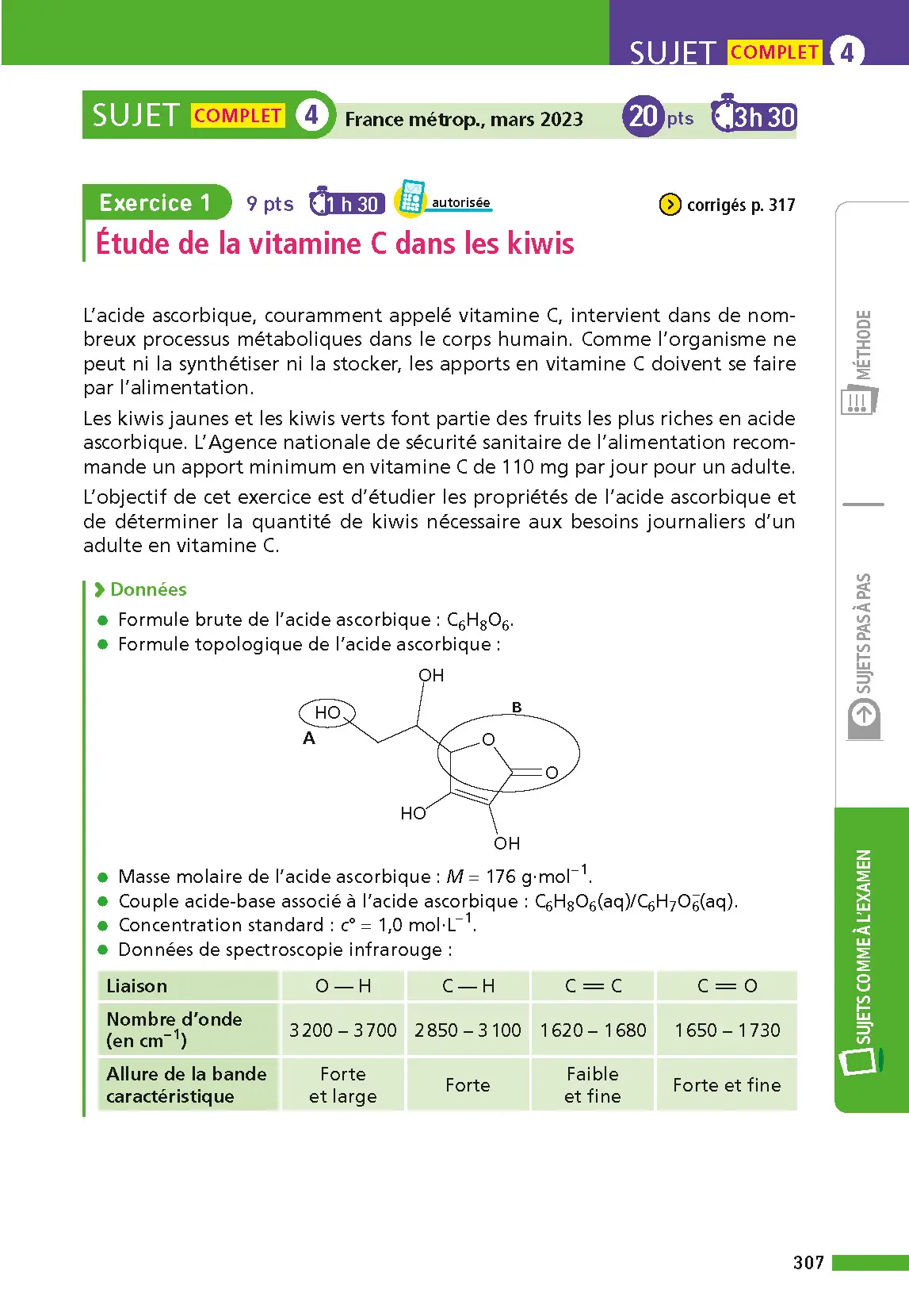 Annales ABC du BAC 2026 - Physique-Chimie Tle - Sujets et corrigés - Enseignement de spécialité Terminale - Epreuve finale - Livre parascolaire - 9782095050306 - page intérieure 009