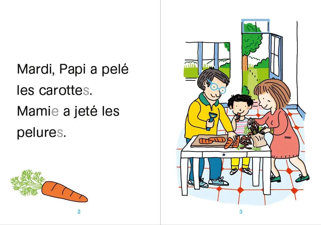 Regarde, je lis avec Mila et Noé  - Lecture CP - Niveau 1 - Noé et le canari - Roman - 9782091933337 - page-interieure 01
