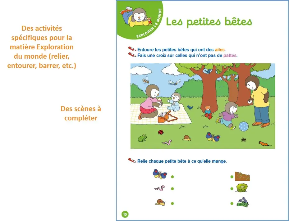 T'choupi Mon cahier ardoise effaçable - Ma moyenne section - dès 4 ans - Cahier d'exercices - 9782091935553 - page-interieure 01