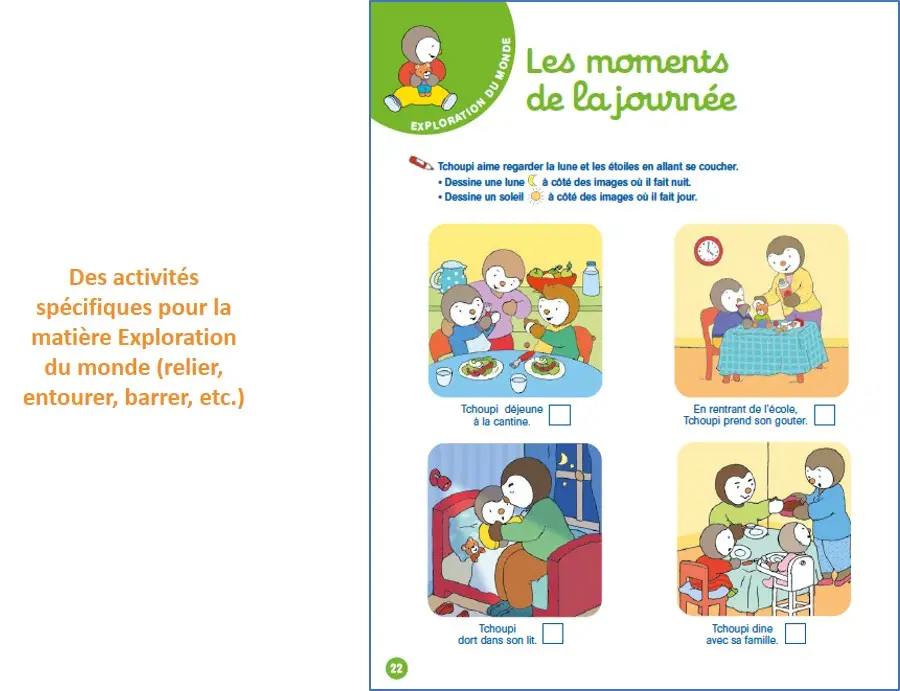 T'choupi Mon cahier ardoise effaçable - Ma petite section - dès 3 ans - Cahier d'exercices - 9782091935560 - page-interieure 01