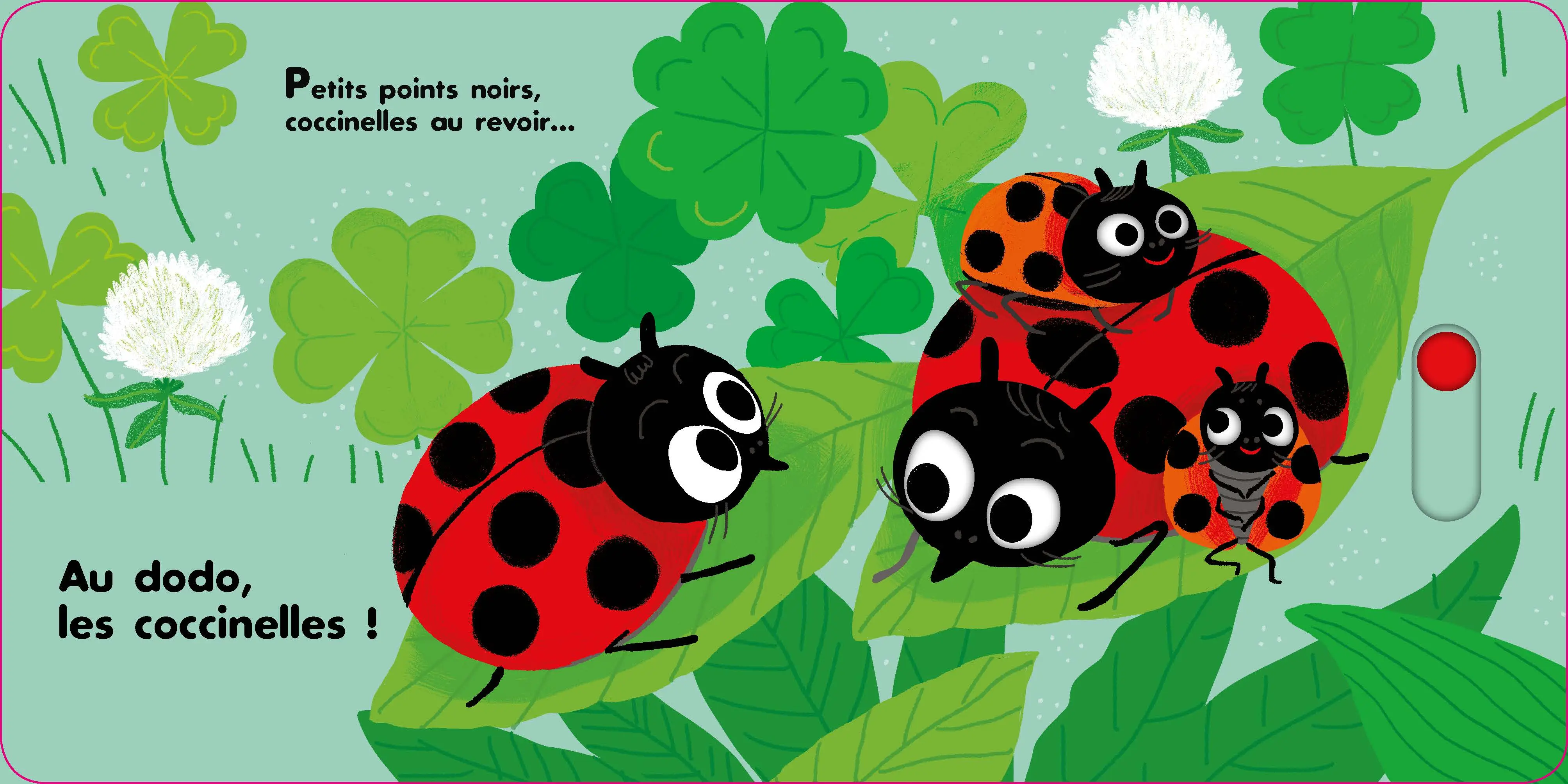 Au dodo - les amis du jardin - Livre animé Dès 6 mois - Pour accompagner le rituel du coucher des bébés - Livre d'éveil - 9782092490167 - page-interieure 01