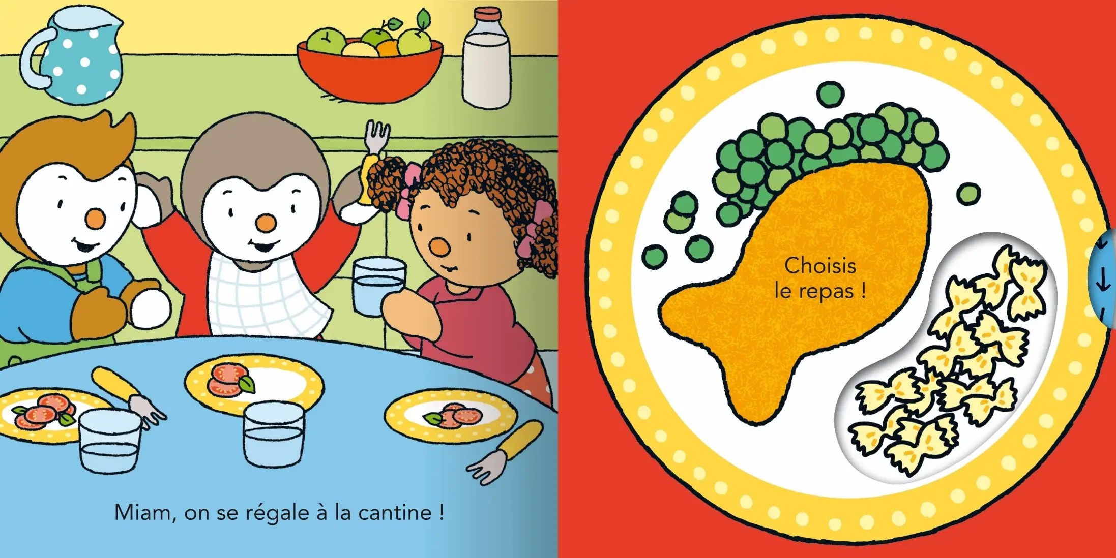 T'choupi va à l'école comme un grand - Histoire animée - Dès 2 ans - Livre d'éveil - 9782092491652 - page intérieure 01