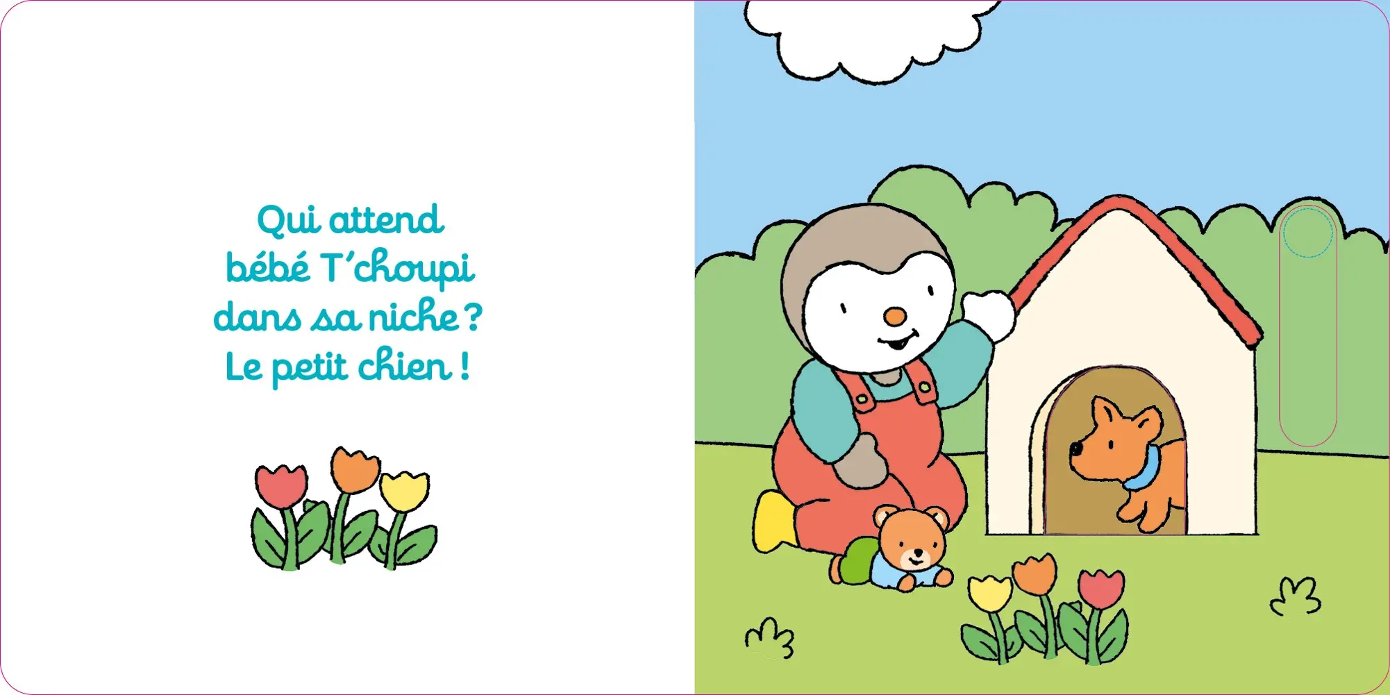 Bébé T'choupi - les animaux - livre animé - dès 6 mois - Livre d'éveil - 9782092493168 - page intérieure 01
