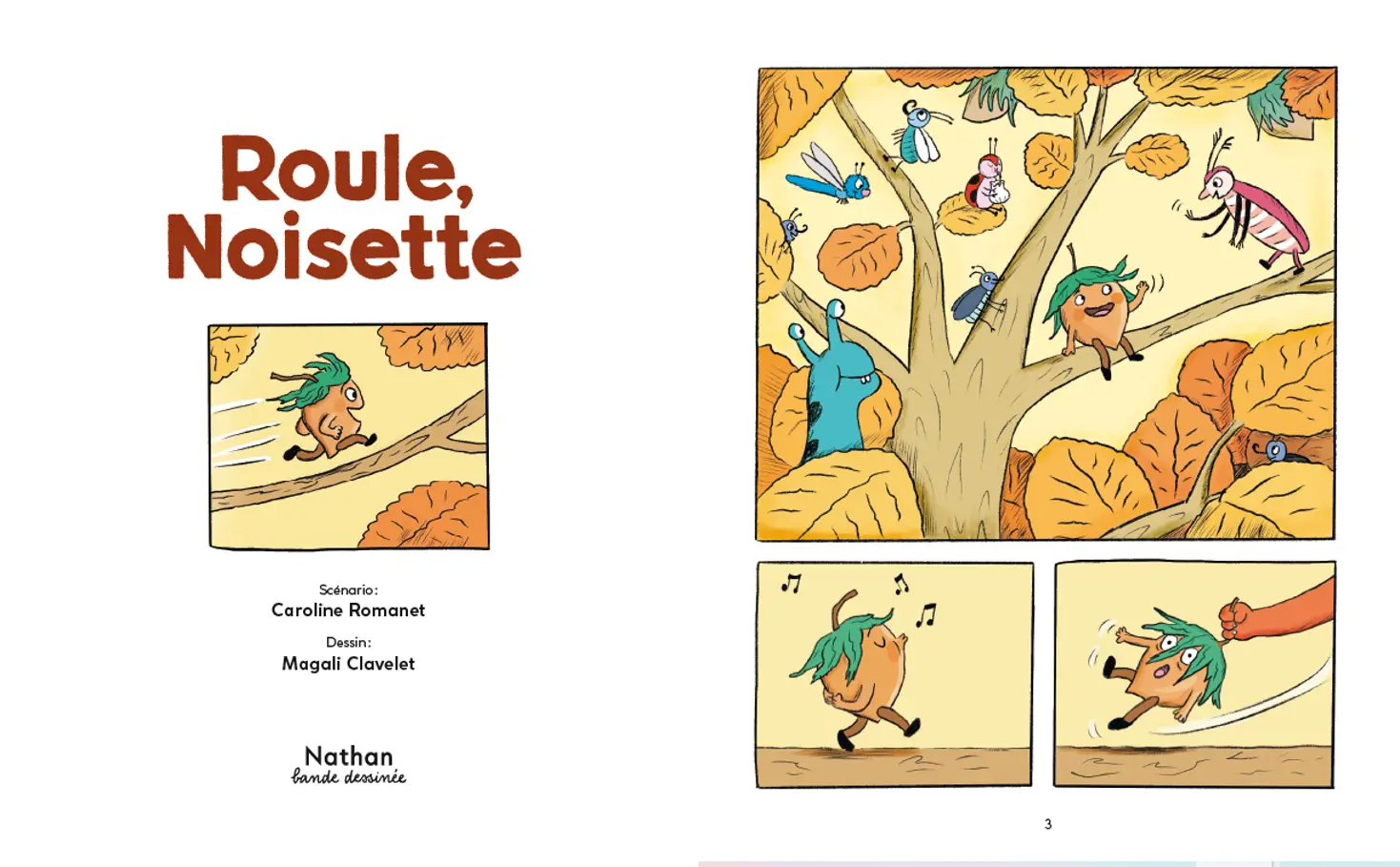 Roule, Noisette - MINI BULLES - BD - Dès 3 ans - BD - 9782092494479 - page-intérieure 01