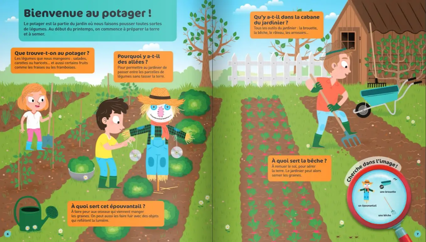 Le potager - Questions/Réponses - doc dès 5 ans - Livre documentaire - 9782092570548 - page-interieure 01