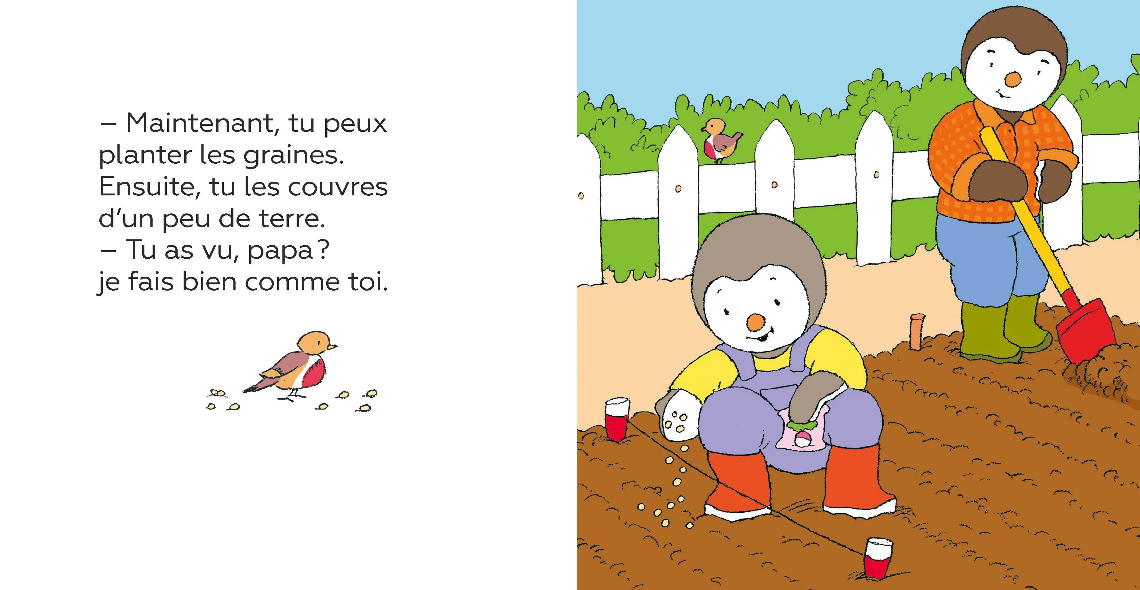 T'choupi jardine - Dès 2 ans - Album(s) - 9782092574195 - page-interieure 01