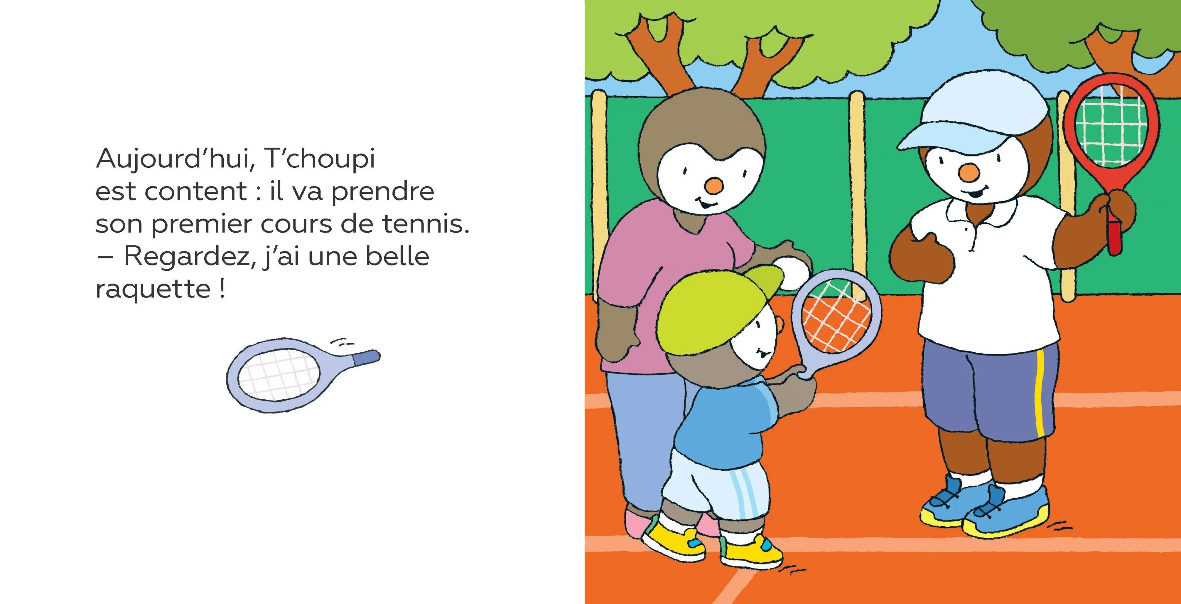 T'choupi fait du tennis - Dès 2 ans - Album(s) - 9782092574409 - page-interieure 01