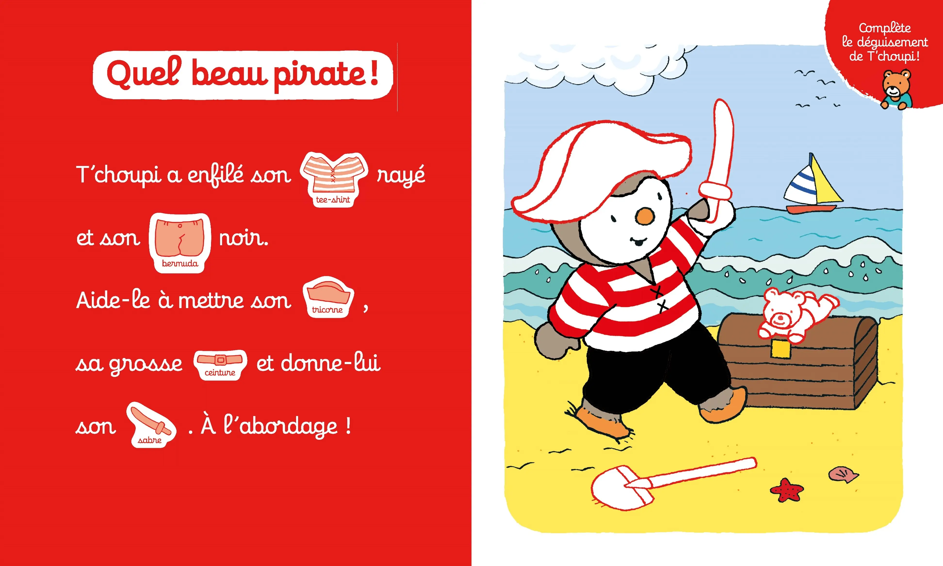 Autocollants T'choupi se déguise - Dès 3 ans - Cahier d'activités - 9782092580813 - page-interieure 01