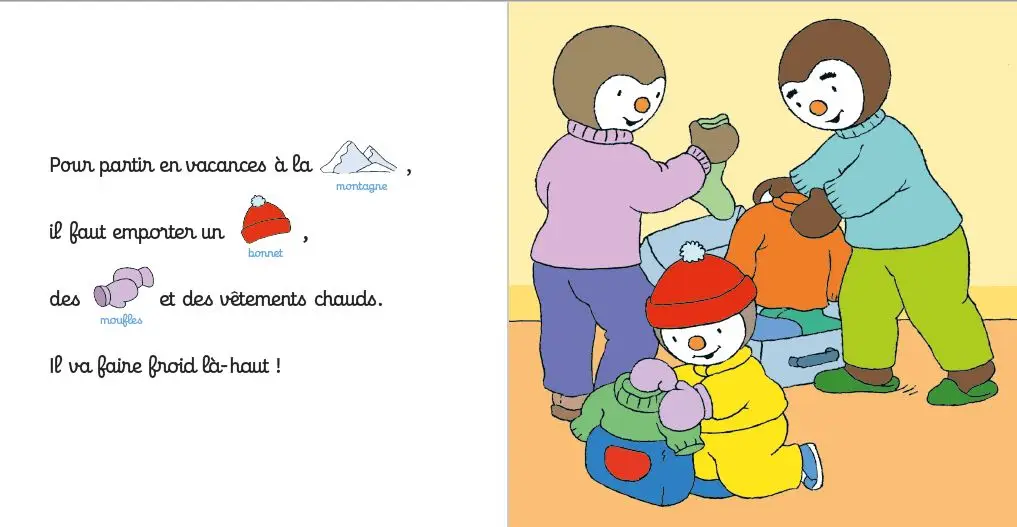 T'choupi à la neige - Une histoire à 2 voix - Dès 2 ans - Album(s) - 9782092581322 - page-interieure 01