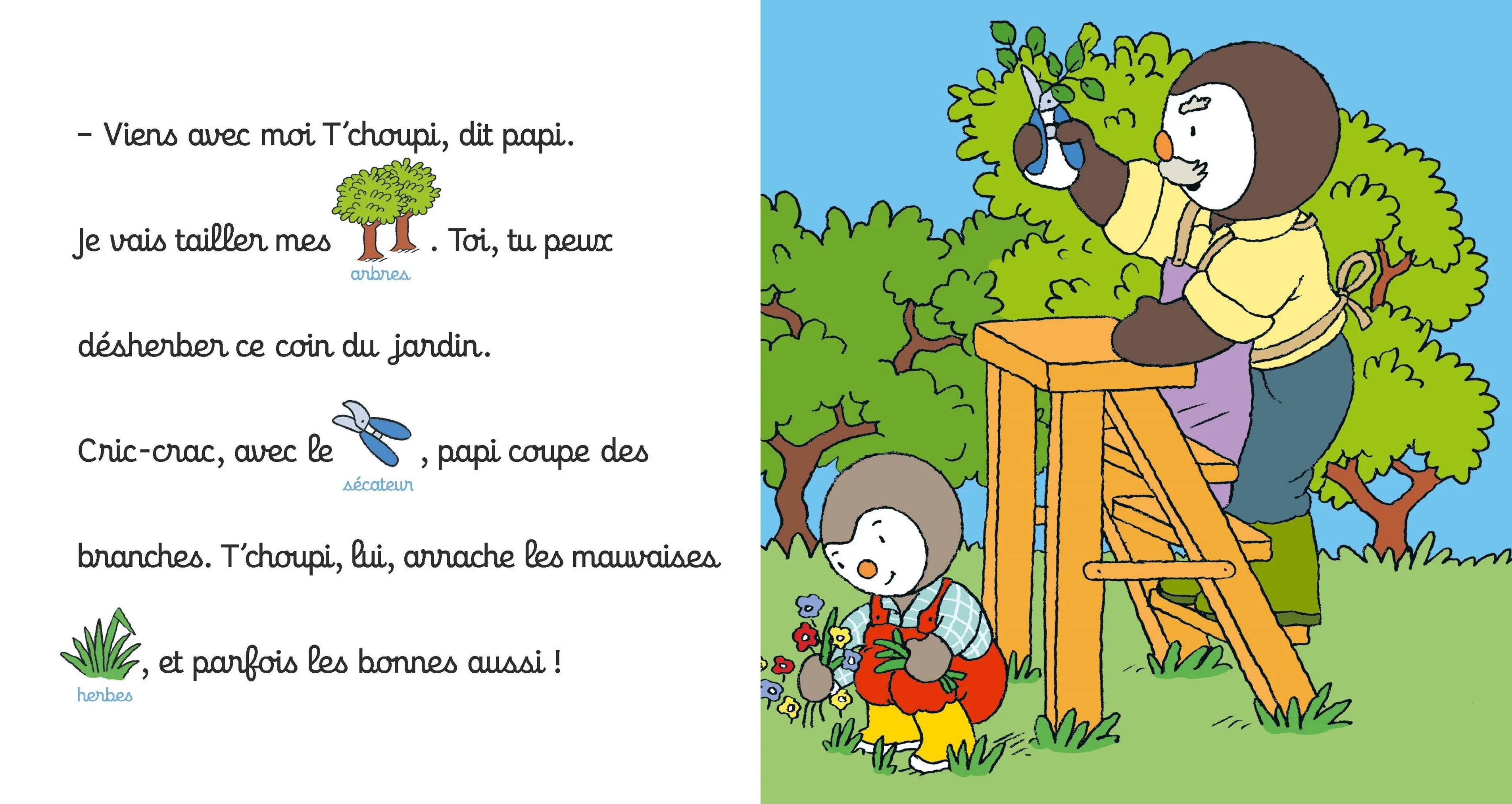 T'choupi dans le jardin - Histoire à 2 voix - Dès 2 ans - Album(s) - 9782092589854 - page-interieure 01