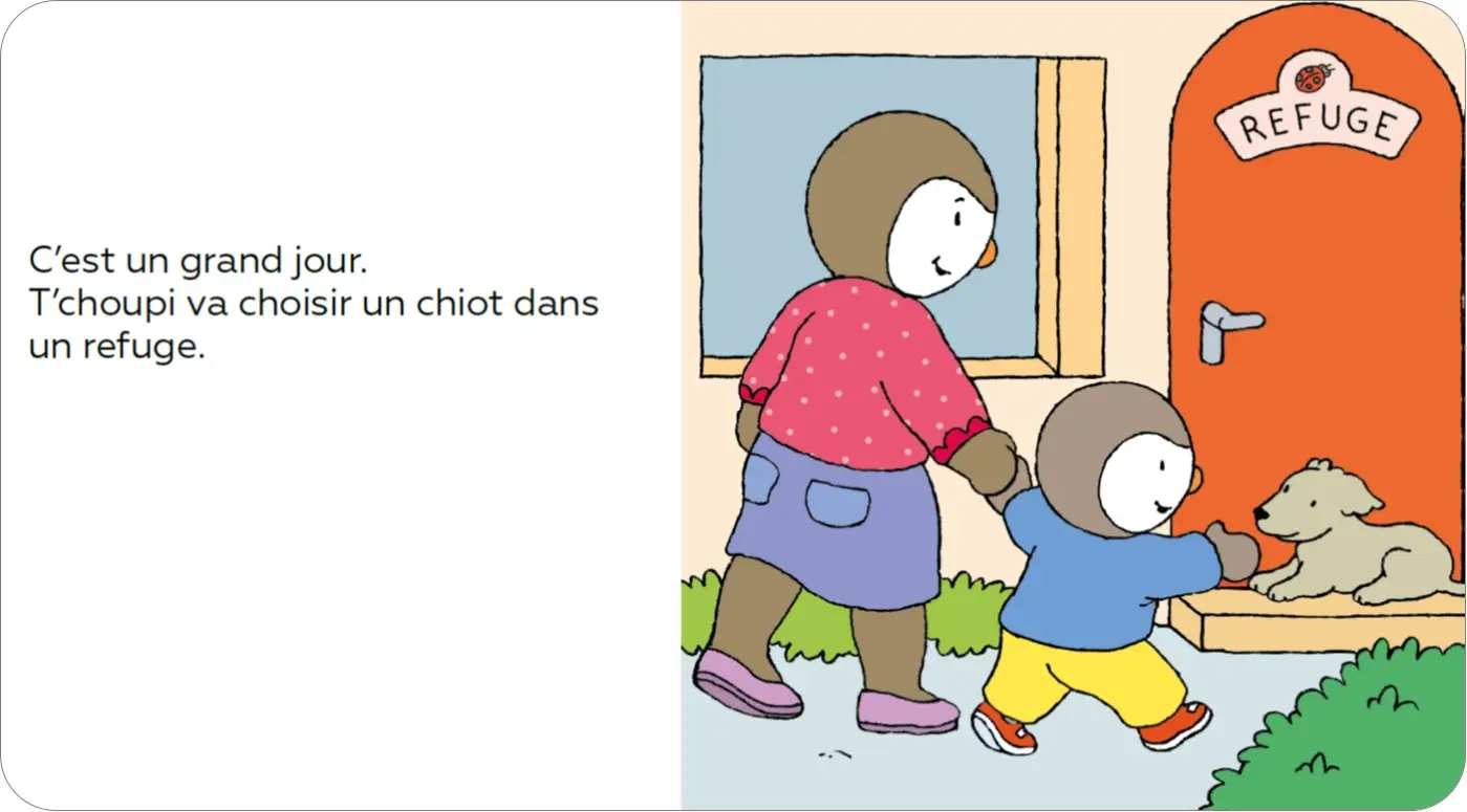 T'choupi adopte un chiot - Dès 2 ans - Album(s) - 9782092593110 - page intérieure 01