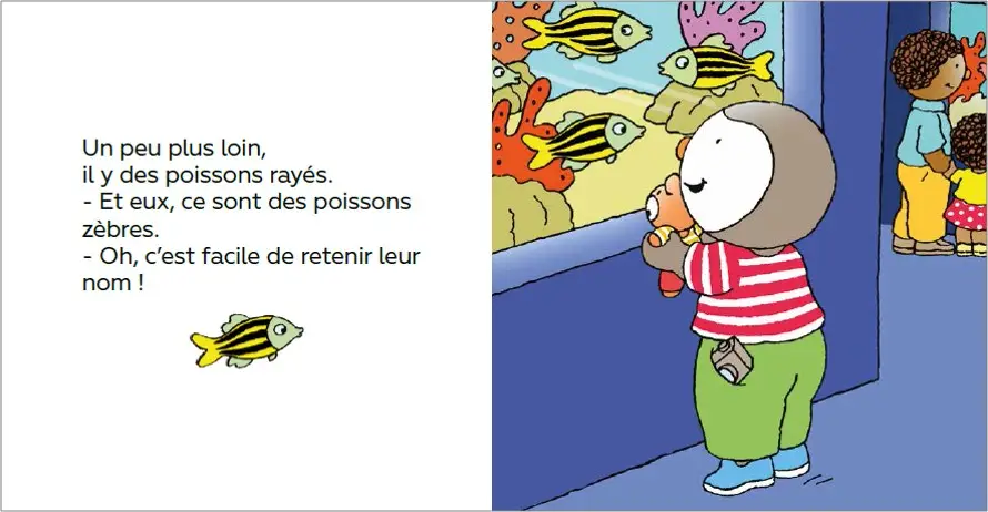 T'choupi va à l'aquarium - Album - dès 2 ans - Album(s) - 9782092593127 - page intérieure 01