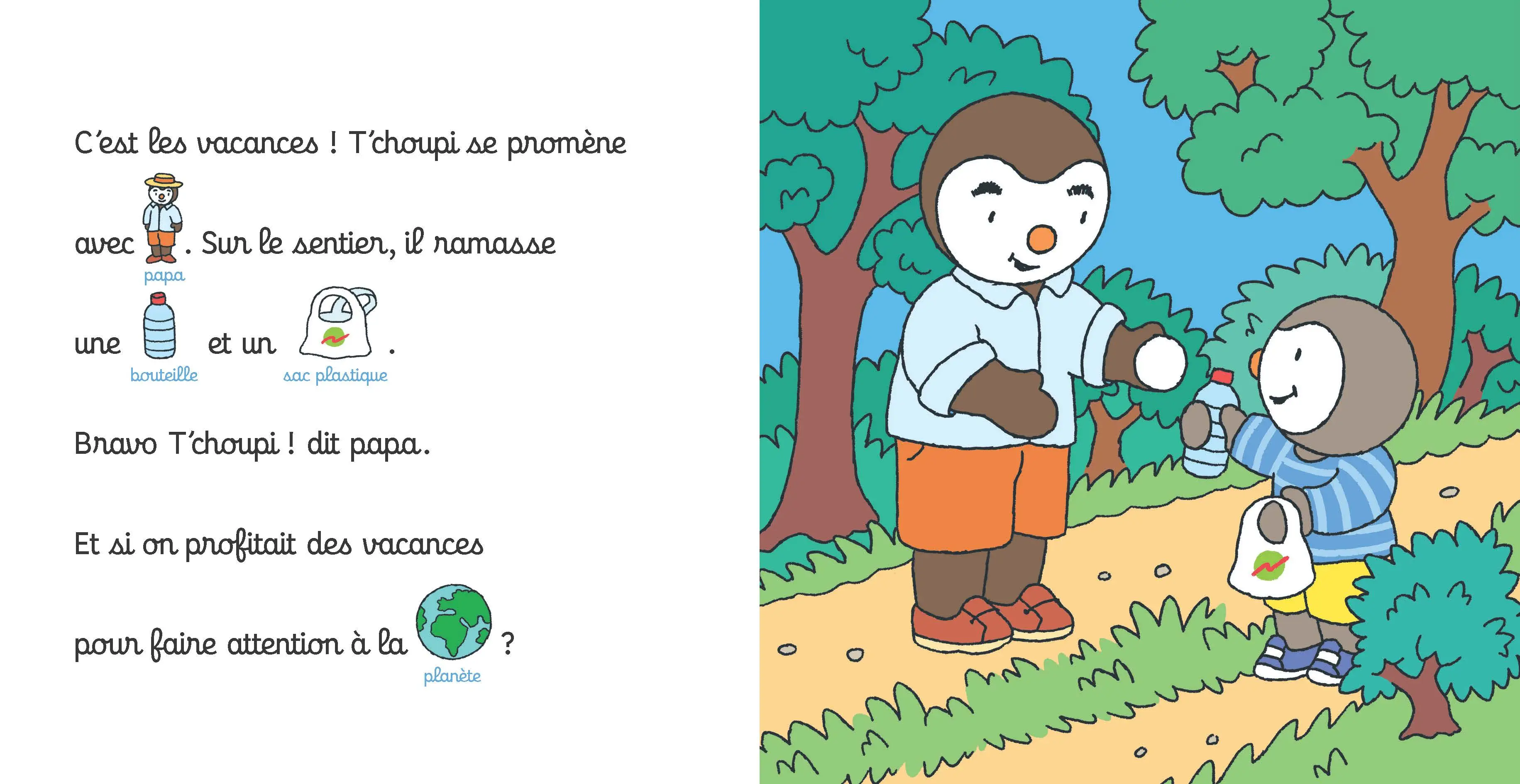 T'choupi prend soin de la planète - Histoire à 2 voix - Dès 2 ans - Album(s) - 9782092594155 - page intérieure 01