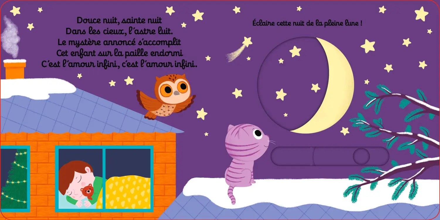 Mes comptines de Noël - Livre Sonore et animé Kididoc - Dès 1 an - Livre documentaire - 9782092596456 - page-interieure 01