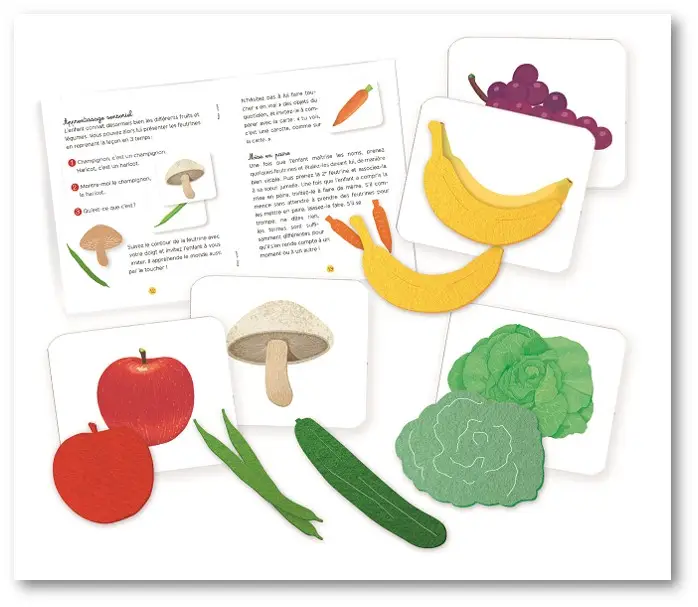 Tout-petit Montessori - Les fruits et légumes - Dès 15 mois - Coffret - 9782092789582 - page-interieure 01