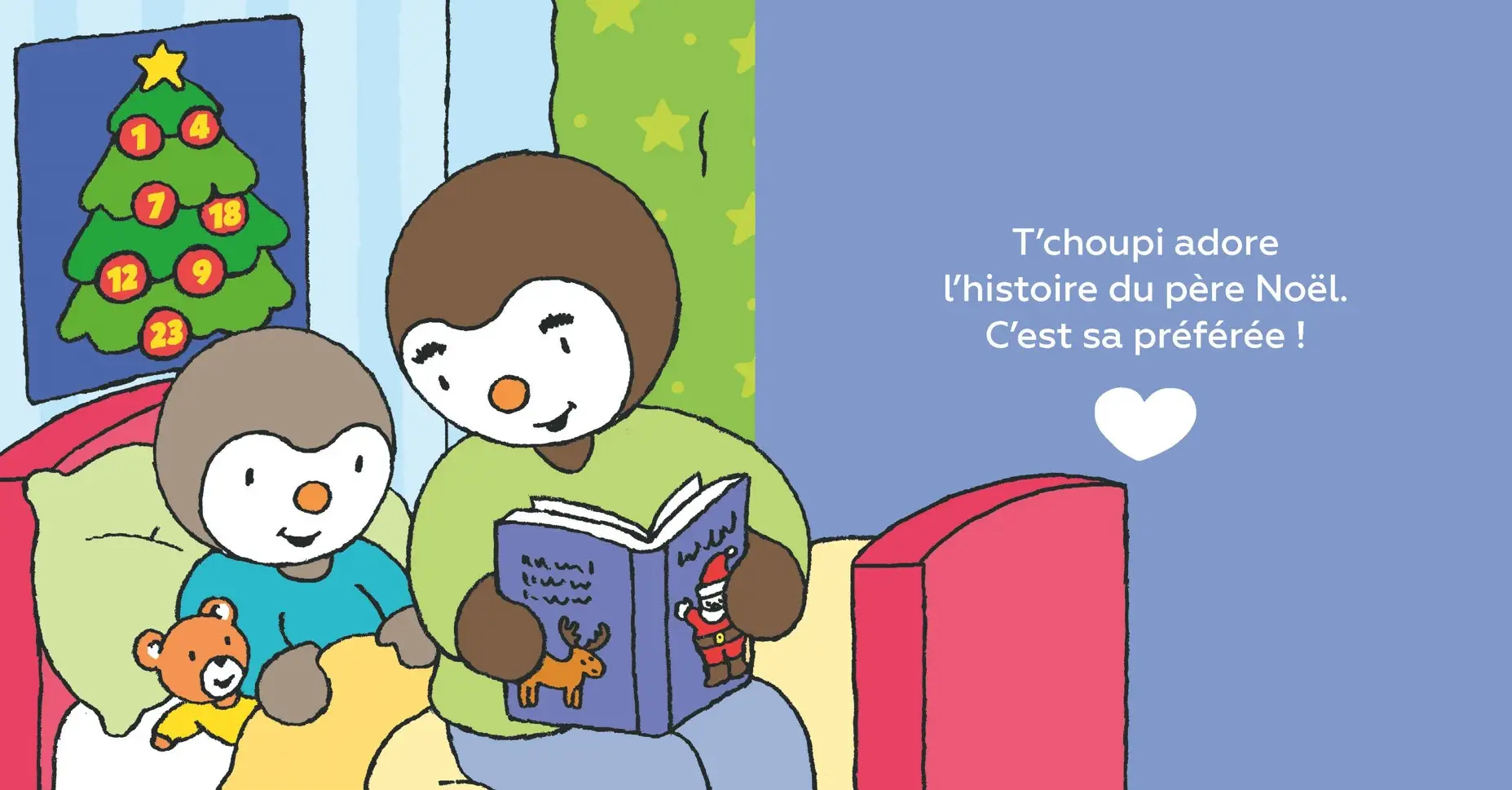 Mon coffret T'choupi aime le Père-Noël - avec une peluche T'choupi - Un beau cadeau de Noël dès 2 ans - Coffret - 9782095001353 - page-interieure 01