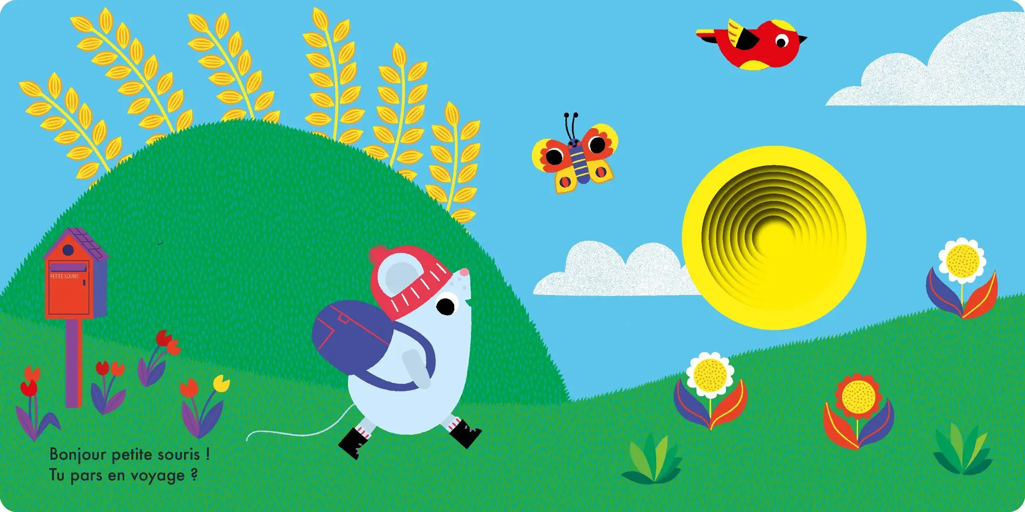  Où cours-tu, petite souris ? - Livre à trous - Dès 2 ans - Livre d'éveil - 9782095002978 - page-interieure 01