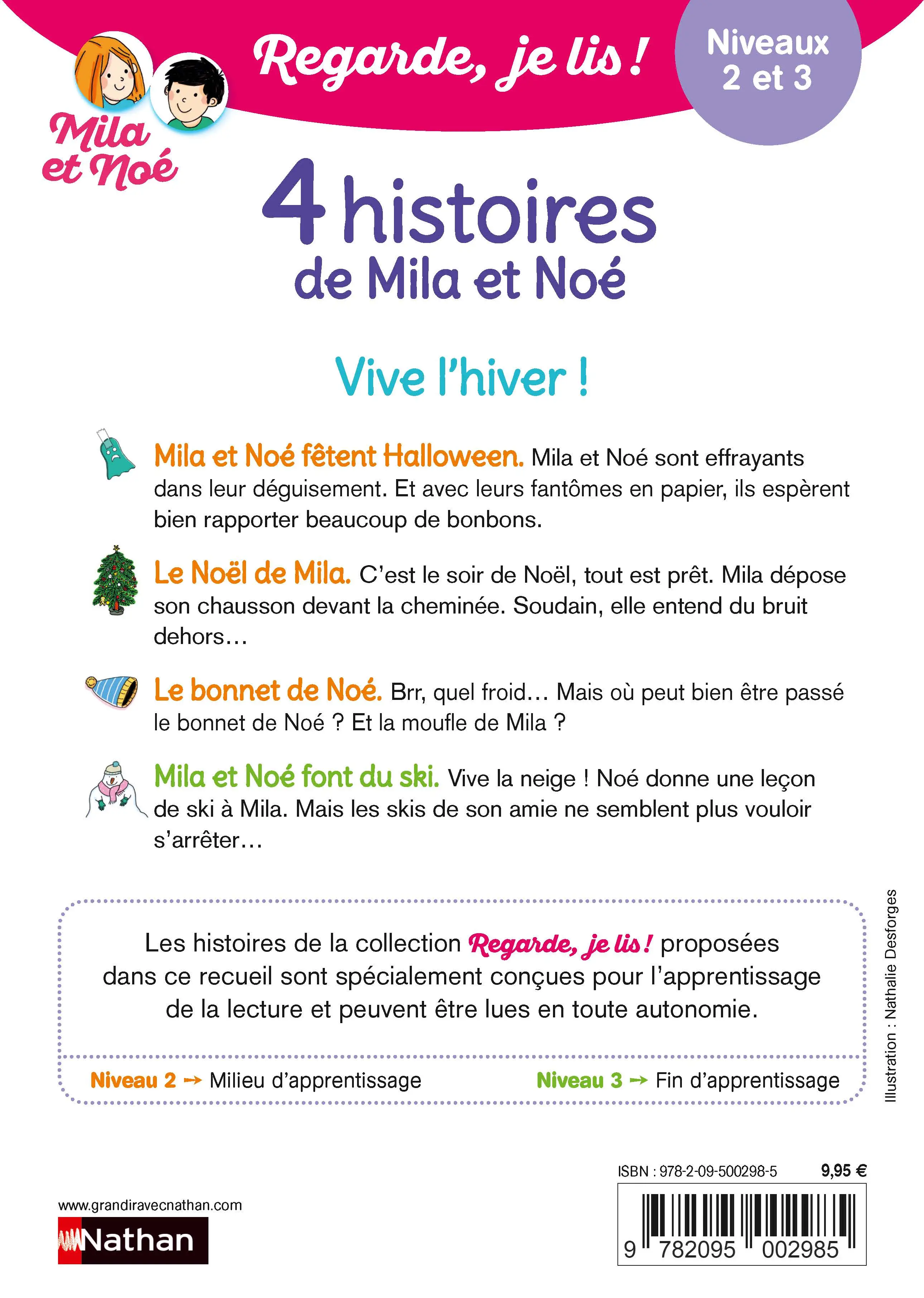 Vive l'hiver ! - 4 histoires de Mila et Noé - Regarde je lis ! - Dès 6 ans - Roman - 9782095002985 - page-intérieure 01