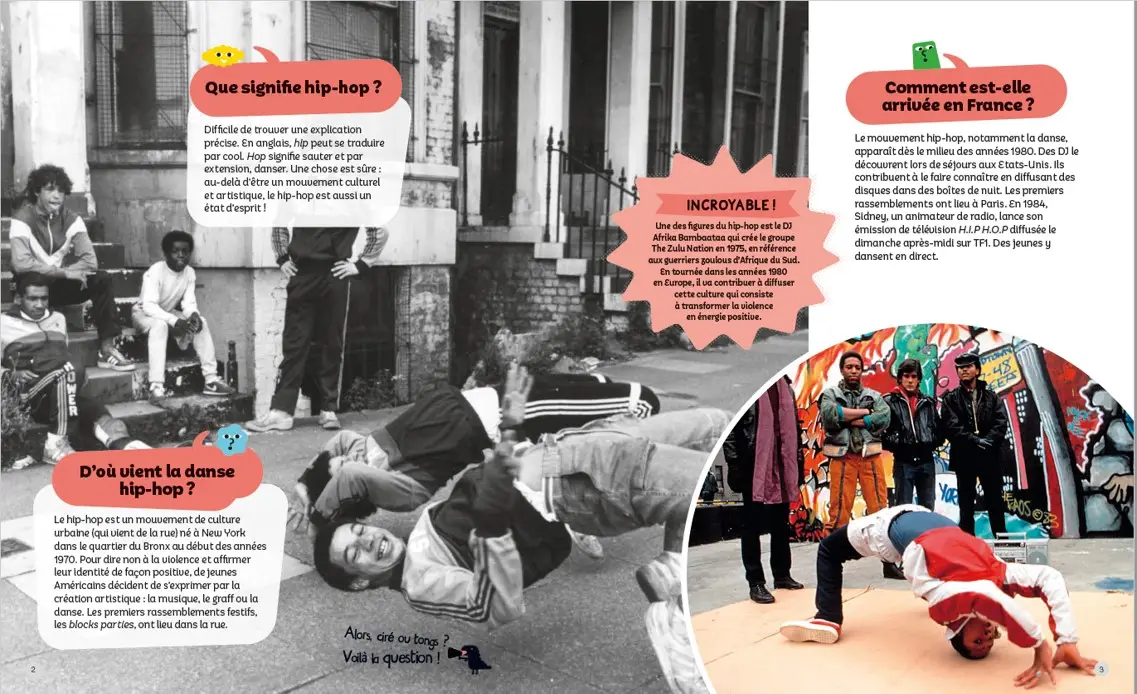 Passion hip-hop - Questions/Réponses - documentaire dès 7 ans - Livre documentaire - 9782095003555 - page-intérieure 01