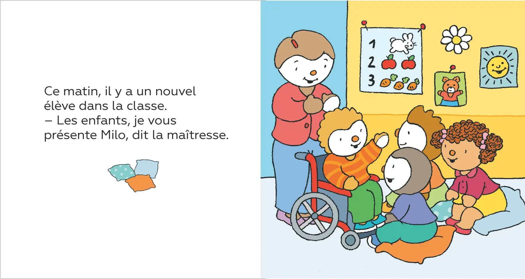  T'choupi a un nouveau copain - Dès 2 ans - Un livre à lire et à écouter - Album(s) - 9782095014681 - page-interieure 01