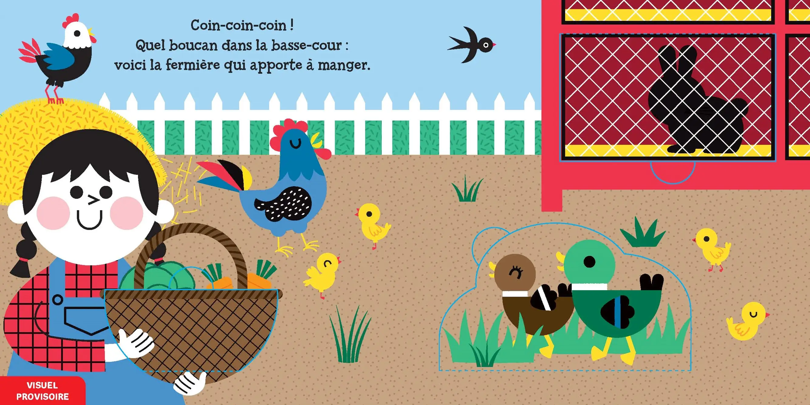 J'explore la ferme - Livre d'éveil à flaps - Dès 18 mois - Livre d'éveil - 9782095016173 - page-intérieure 01