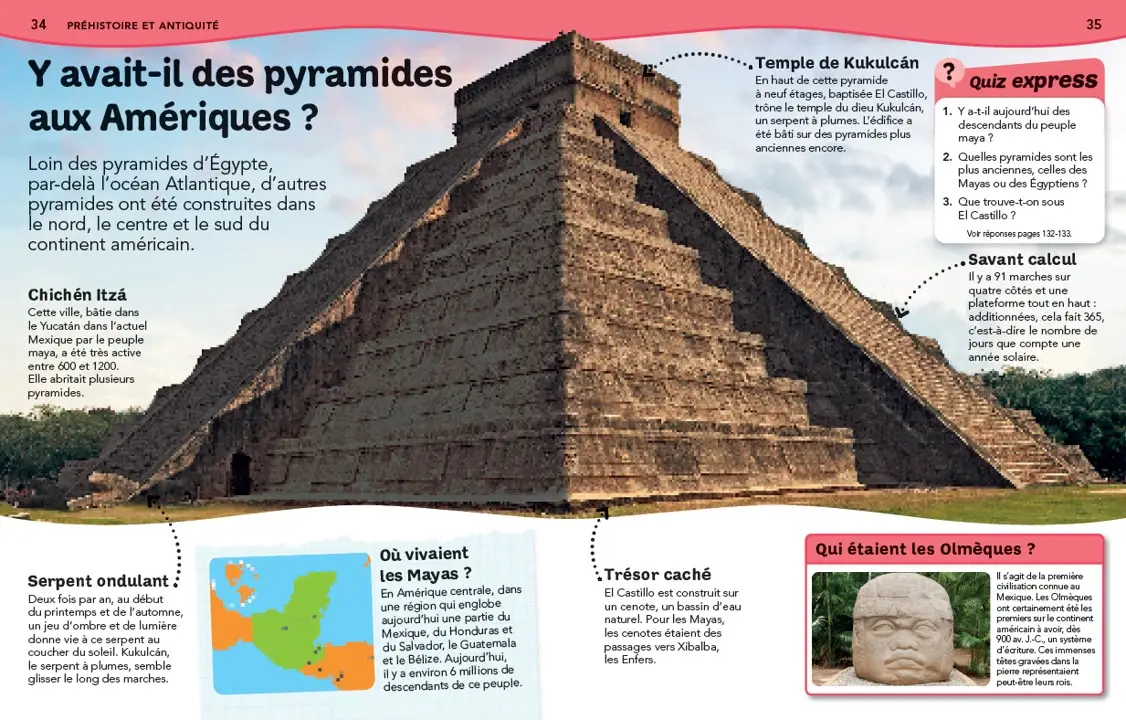 Questions Réponses : Mon encyclopédie de l'Histoire - une entrée très accessible sur l'Histoire du monde - dès 7 ans - Livre documentaire - 9782095021375 - page-interieure 01