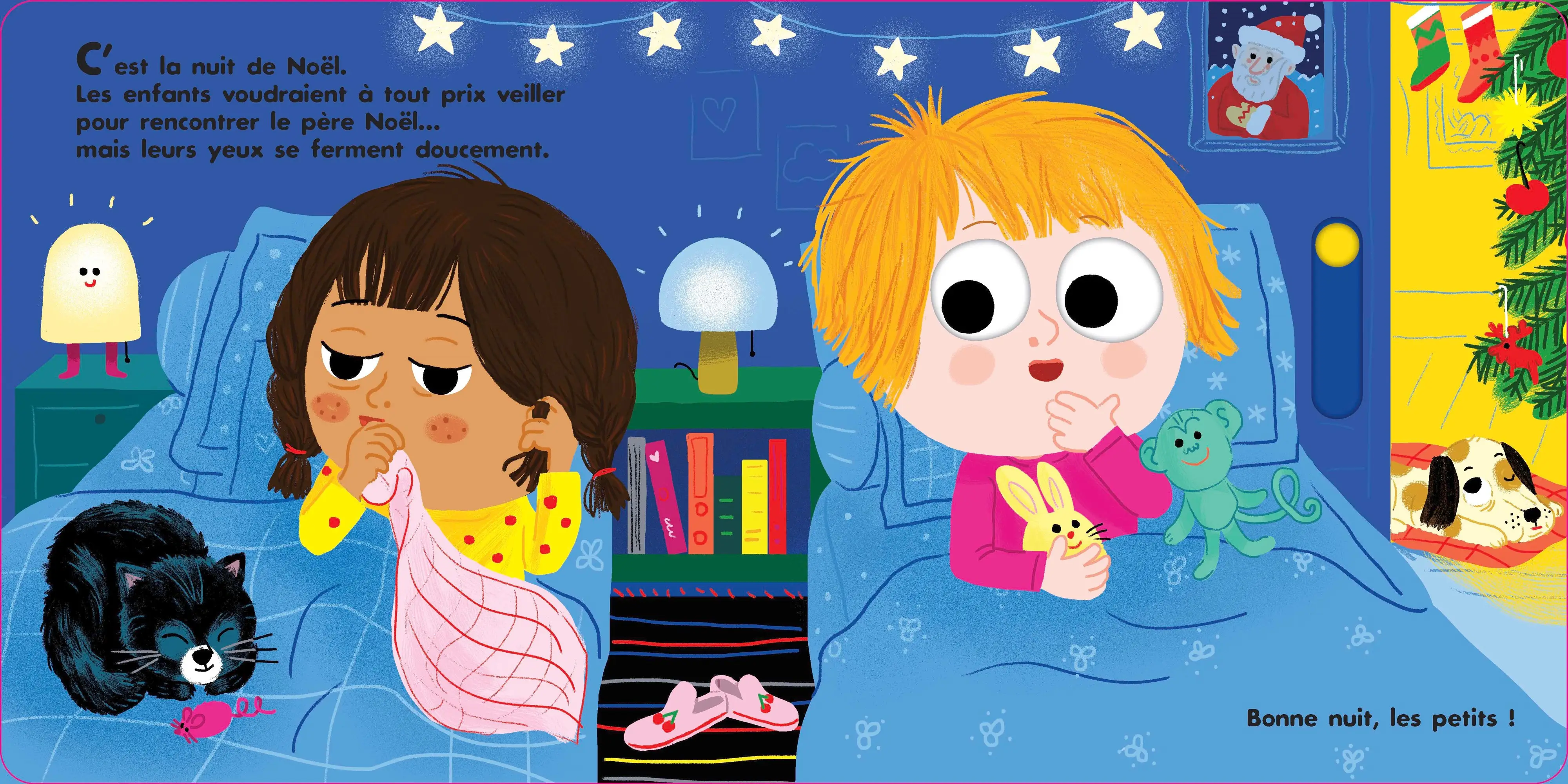 Au dodo - Père Noël, tu as sommeil ? - Une belle histoire de Noël avant d'aller dormir - Livre animé pour les bébés à partir de 6 mois - Livre d'éveil - 9782095028510 - page-interieure 01