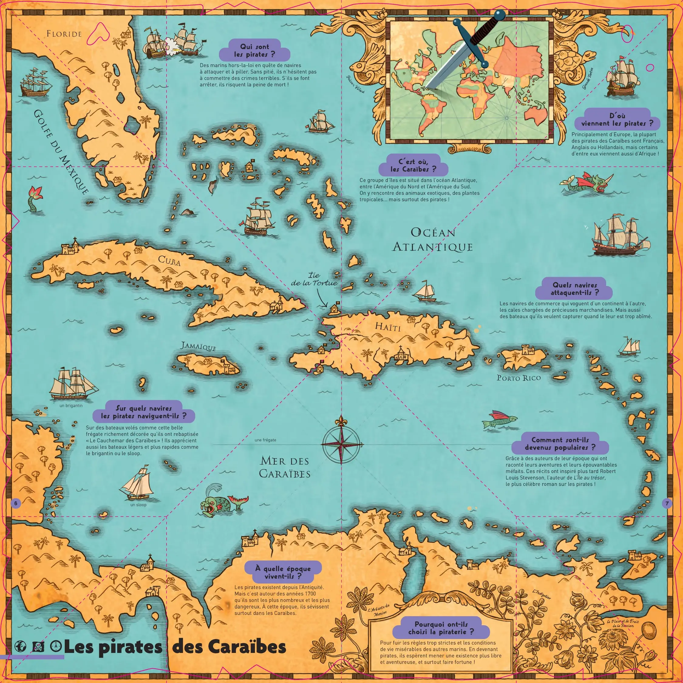 Le Kididoc des pirates - pour découvrir la vraie vie des pirates dans un grand livre Pop-up extraordinaire - dès 5 ans - Livre documentaire - 9782095028718 - page-interieure 01