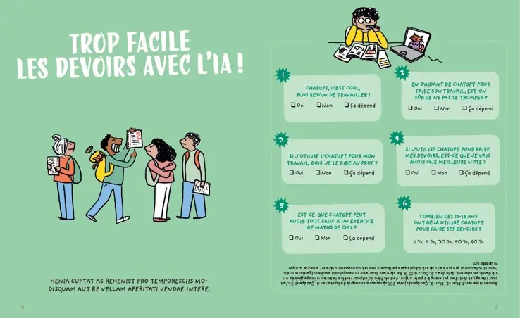 C'est (pas) moi, c'est l'IA - pour apprivoiser l'IA sans tomber dans ses pièges - dès 12 ans - Livre documentaire - 9782095035440 - page-interieure 01
