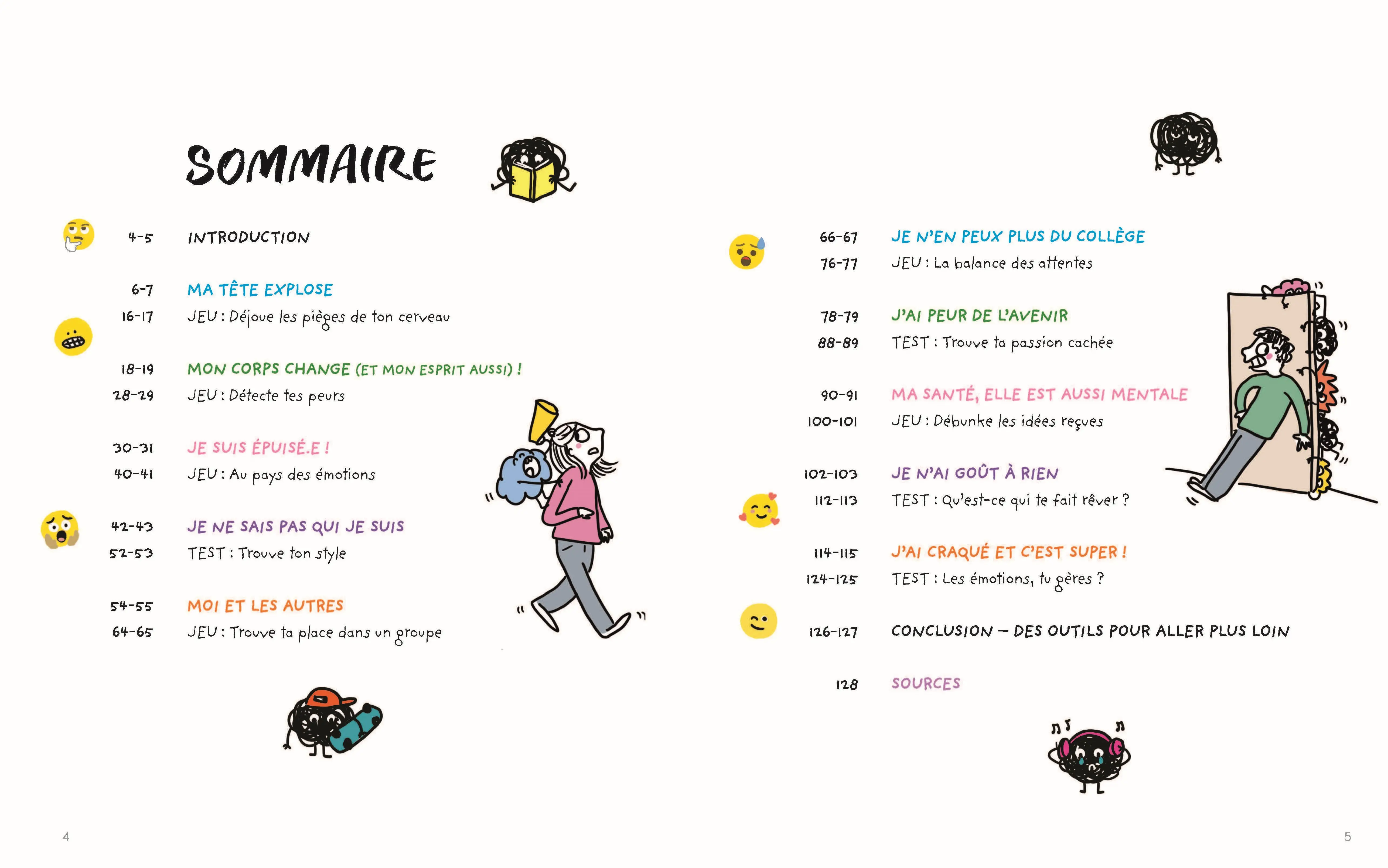 C'est (pas moi), c'est mes idées noires - Une approche positive et bienveillante de la santé mentale des ados - dès 12 ans - Livre documentaire - 9782095035488 - page-interieure 01