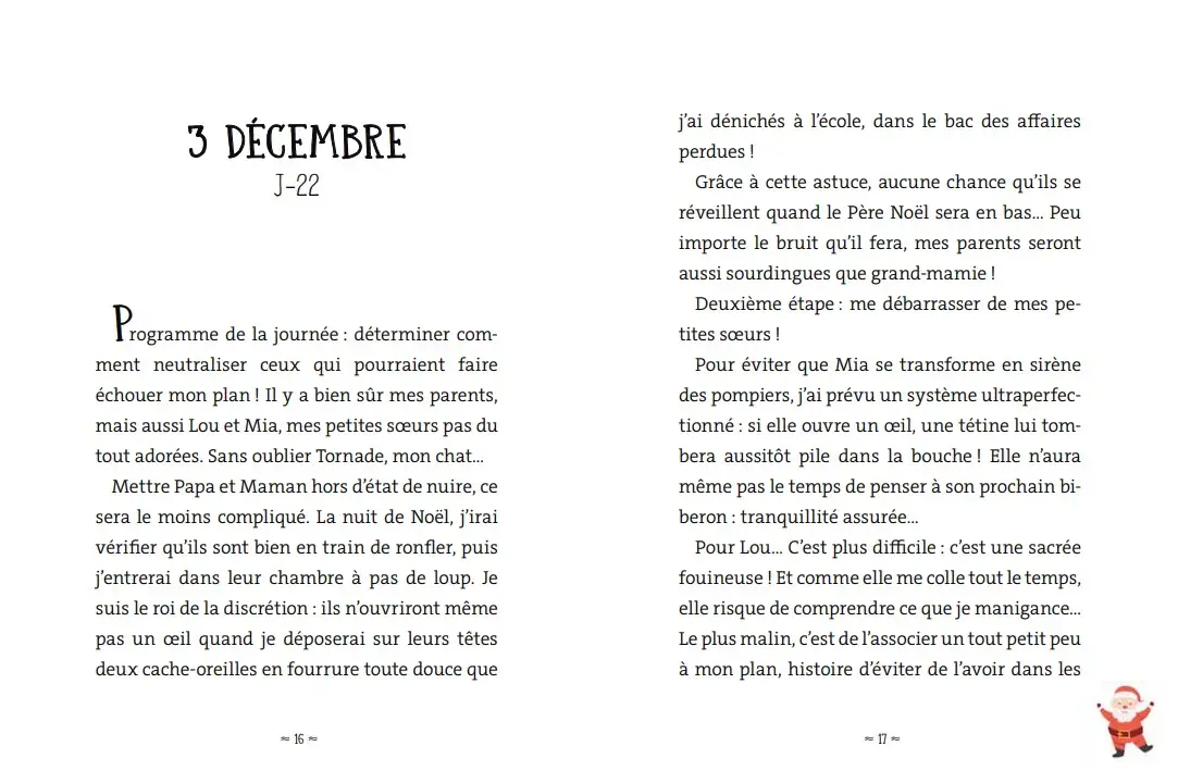 24 moyens pour enfin voir le père Noël (ou pas !) - Roman de l'avent hilarant à partir de 7 ans - Roman - 9782095037963 - page-interieure 01