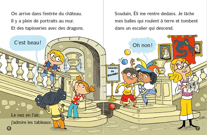 Frissons au CP - Bas les pattes, l'araignée ! - Lune Bleue - Dès 6 ans - Roman - 9782095040000 - page-interieure 01