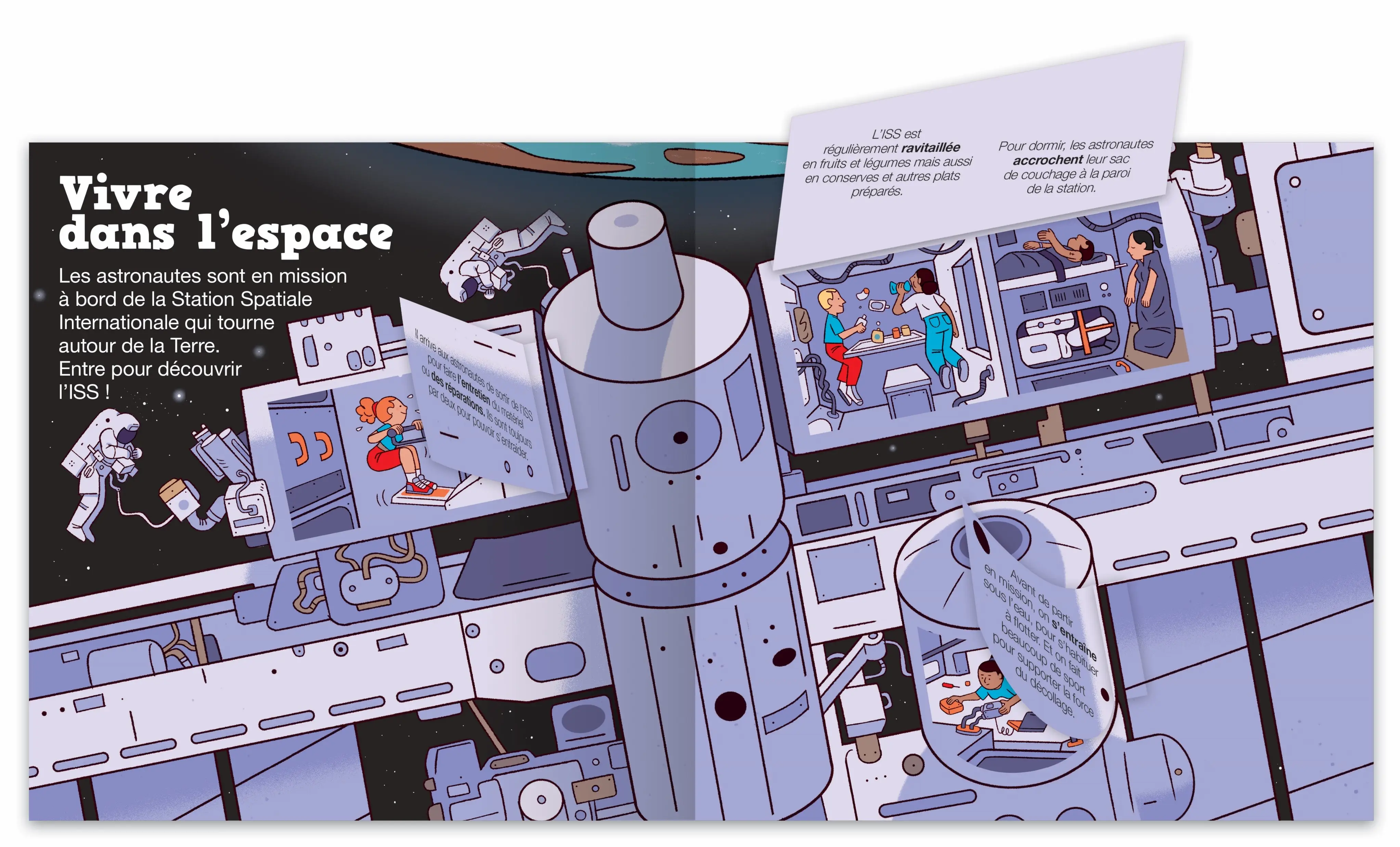 Kididoc - L'espace - Un documentaire 100% animé et renouvelé pour être incollable sur l'espace ! - dès 5 ans - Livre documentaire - 9782095042202 - page-interieure 01