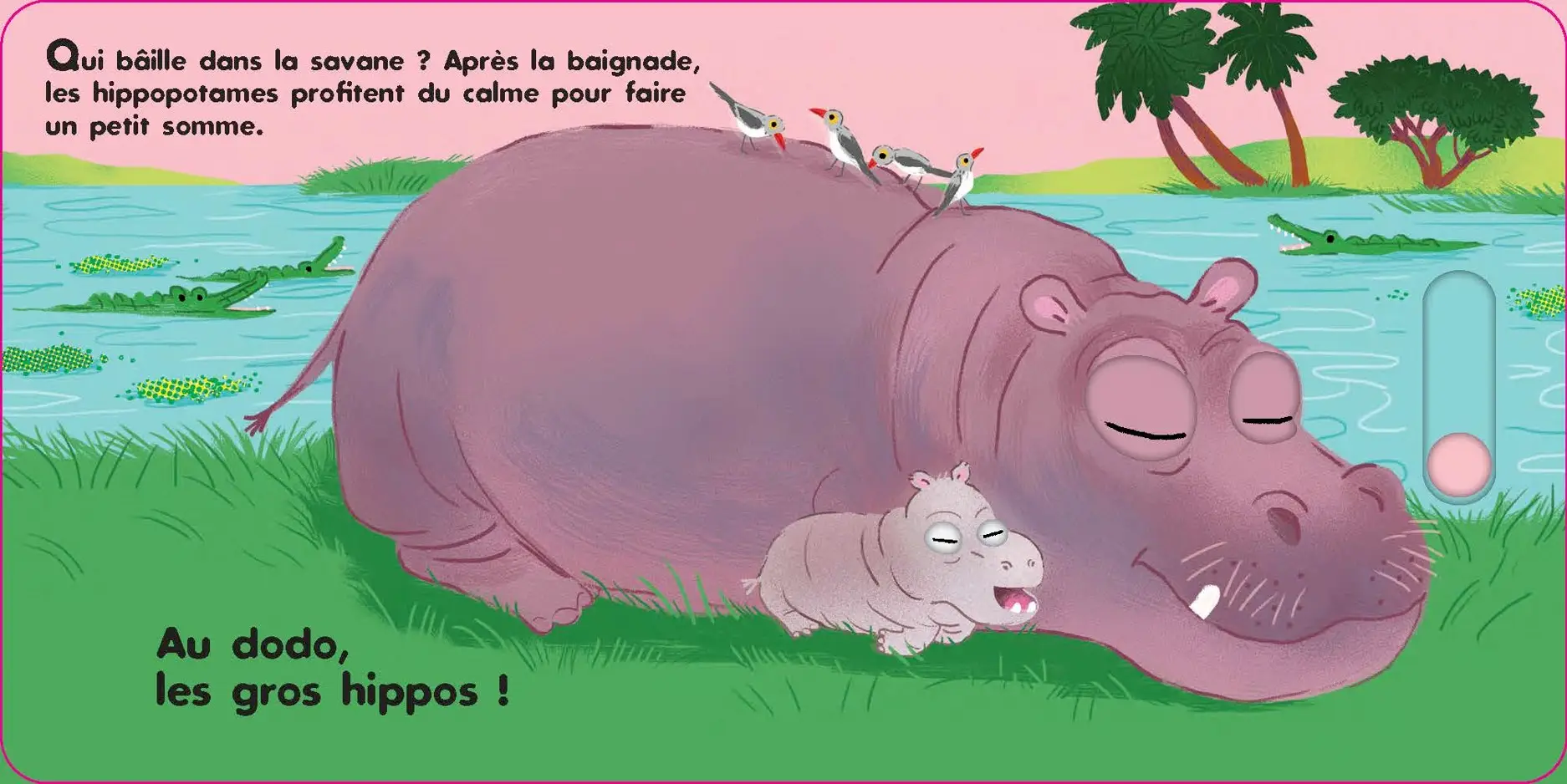 Au dodo - Les animaux sauvages - Un livre animé pour endormir les bébés en douceur - dès 6 mois - Livre d'éveil - 9782095042226 - page-interieure 01