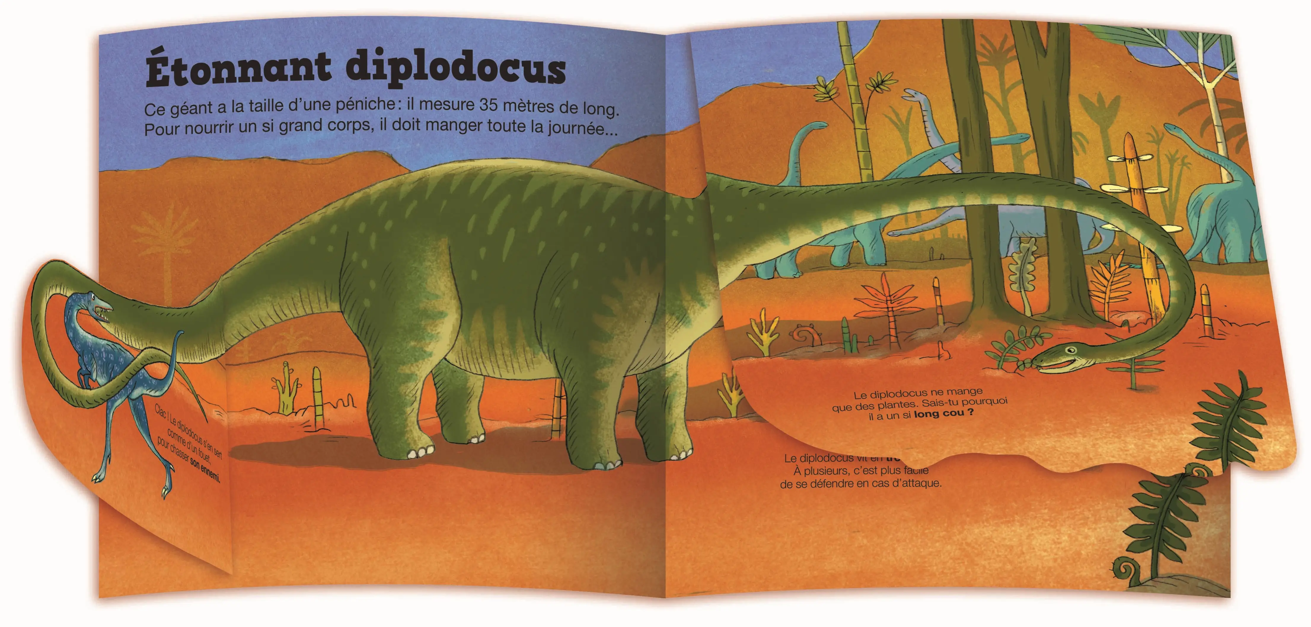 Kididoc - Les dinosaures - Un documentaire indispensable 100% animé pour tout savoir des dinos ! - dès 5 ans - Livre documentaire - 9782095042240 - page-interieure 01