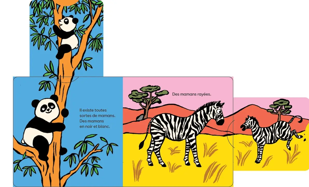 Super mamans - un livre animé et tendre qui fait honneur à toutes les mamans - dès 12 mois - Album(s) - 9782095042783 - page-interieure 01