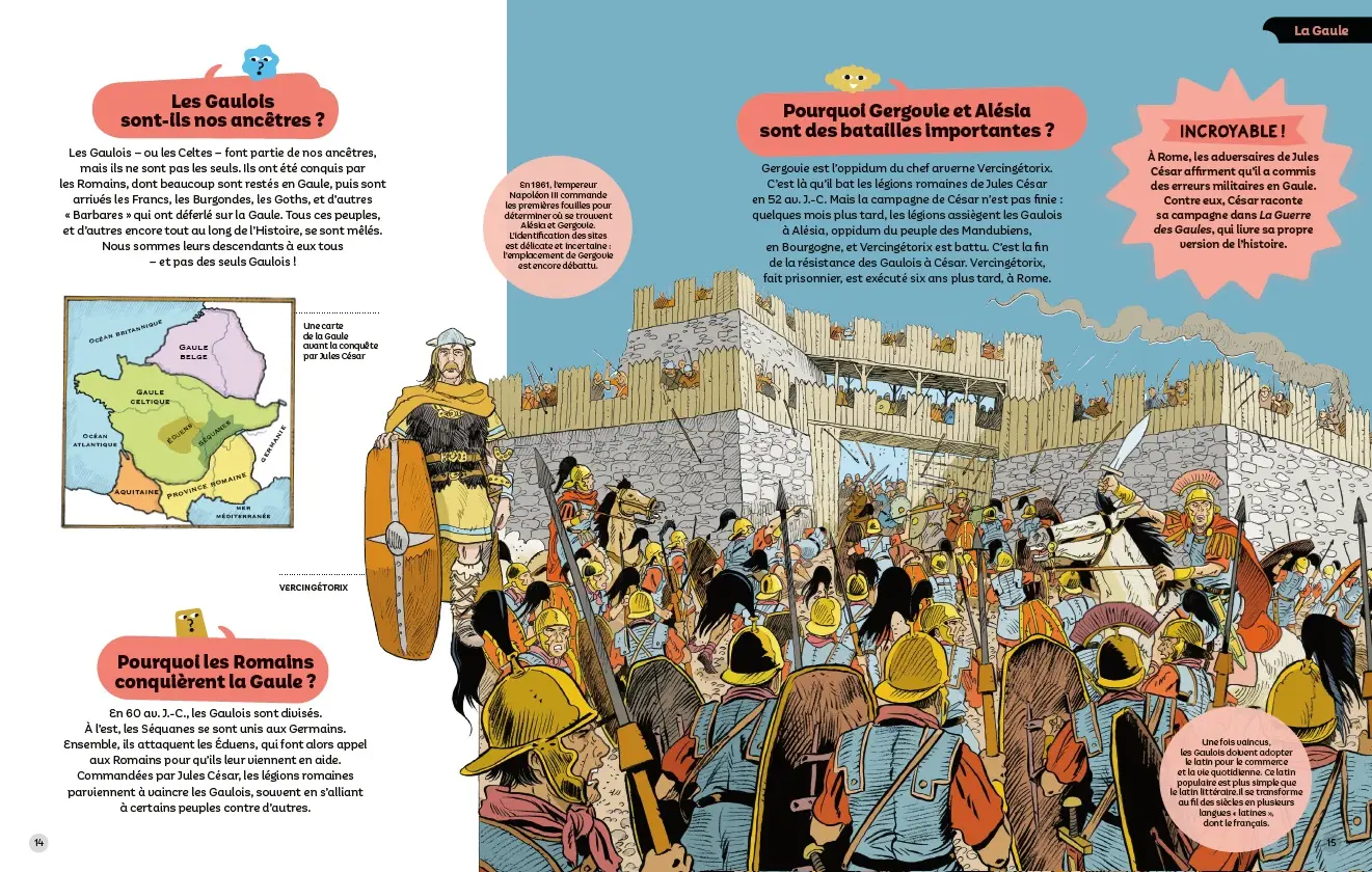 Questions Réponses - Mon encyclopédie de l'Histoire de France - Livre documentaire illustré pour enfants dès 7 ans - Livre documentaire - 9782095043612 - page-interieure 01