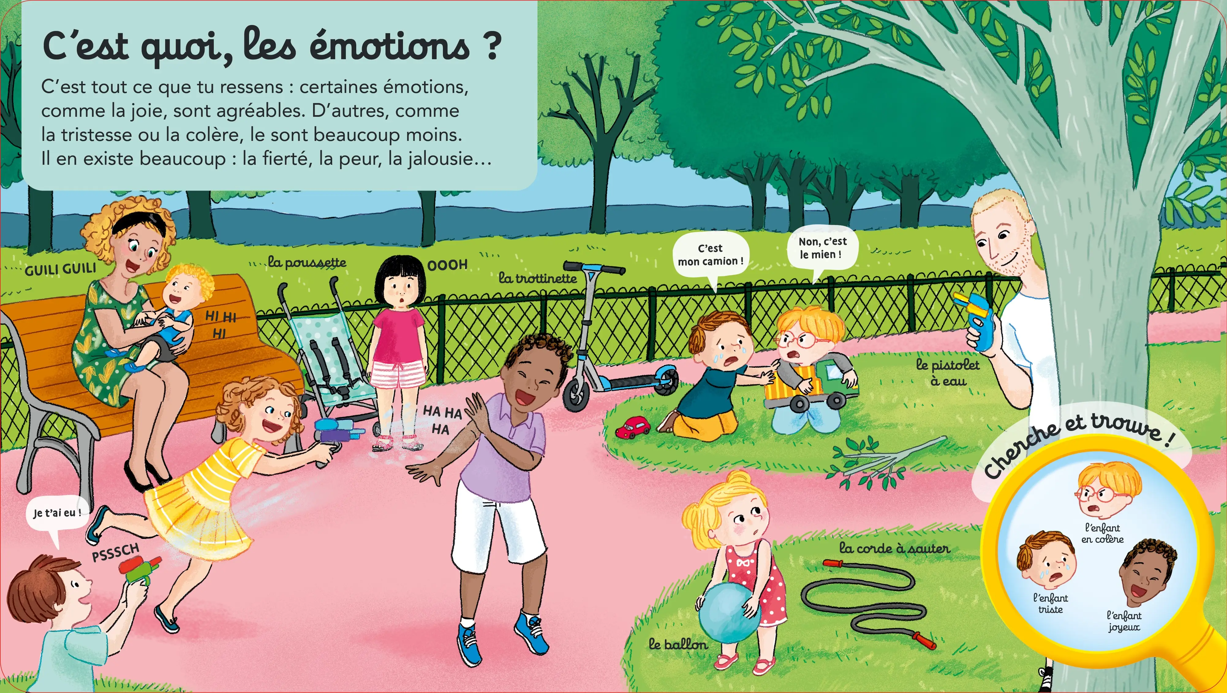 Questions/Réponses: les émotions - pour aborder en douceur les émotions à partir de 2 ans  - Livre documentaire - 9782095045364 - page-interieure 01