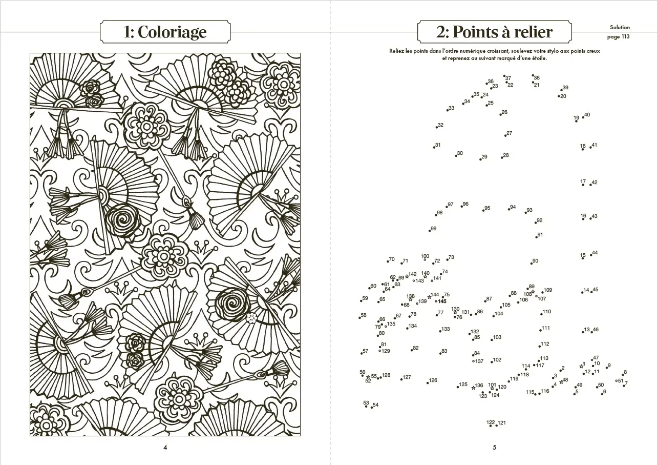 126 jeux et activités - Une grande variété de jeux et d'activités Adultes (sudoku, labyrinthes, coloriages...) pour le plaisir et la détente - Cahier d'activités - 9782095051969 - page-interieure 01